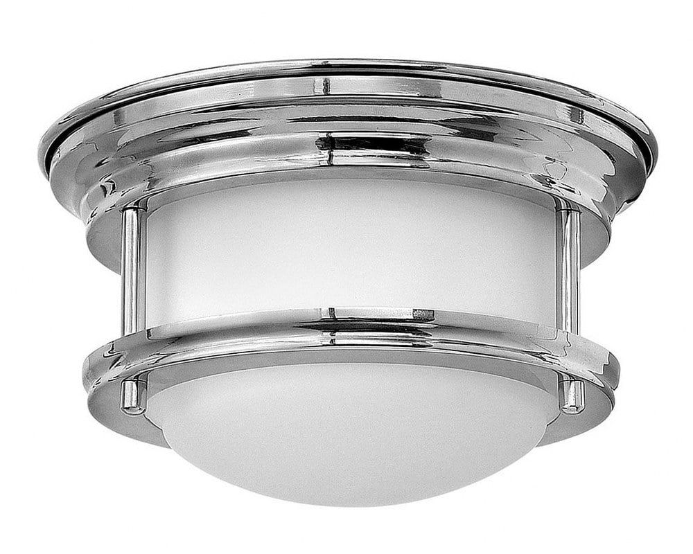 Hadley Chrome Finish 16W LED Etched Opal Glass Mini Flush Mount