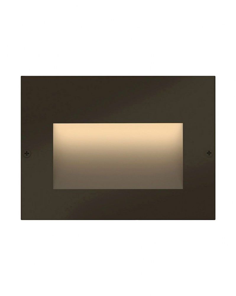 Taper Series Etched Lens 4.5" Aluminum LED Step Light - Bronze