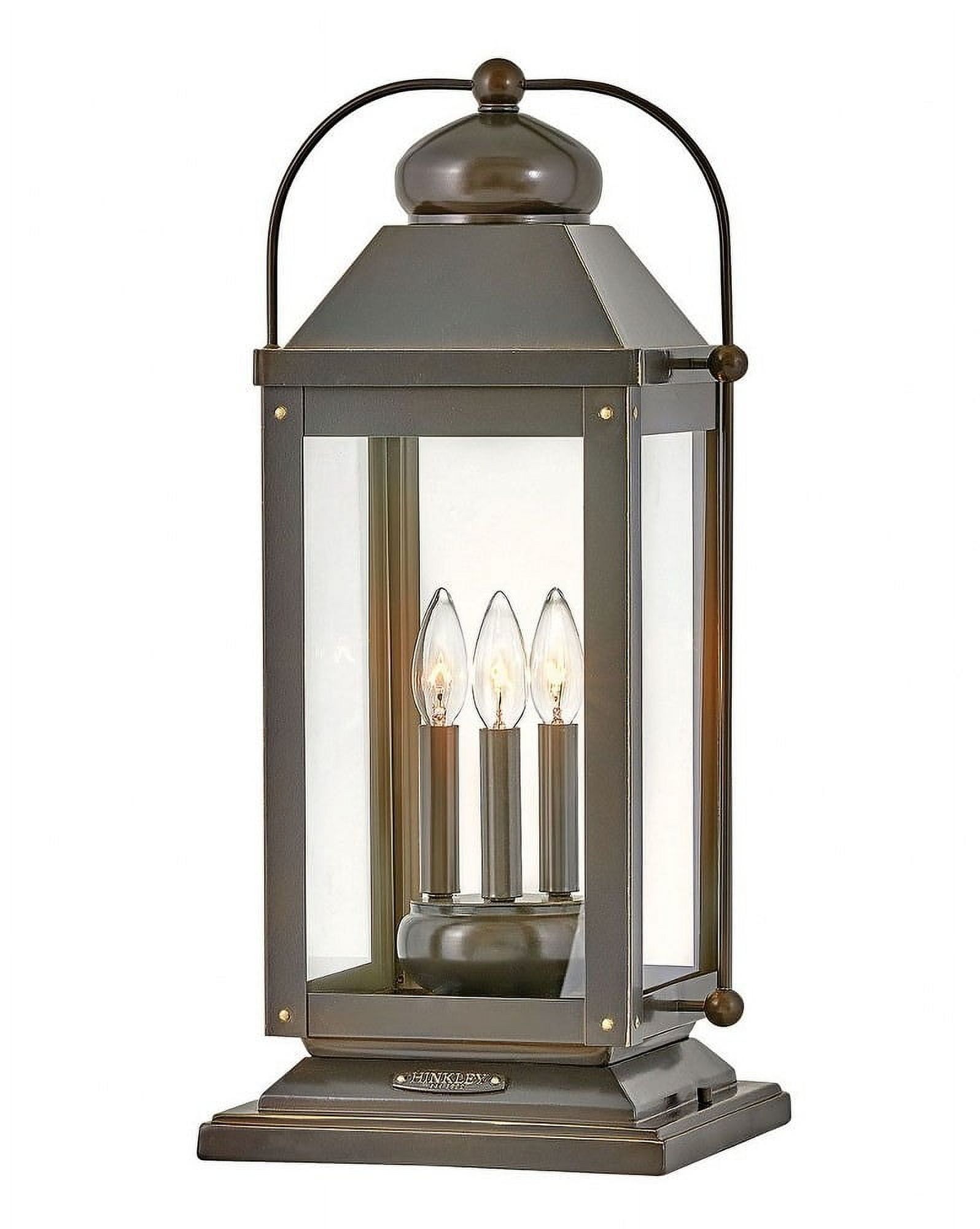 Anchorage Light Oiled Bronze 3-Light Outdoor Pier Mount Lantern