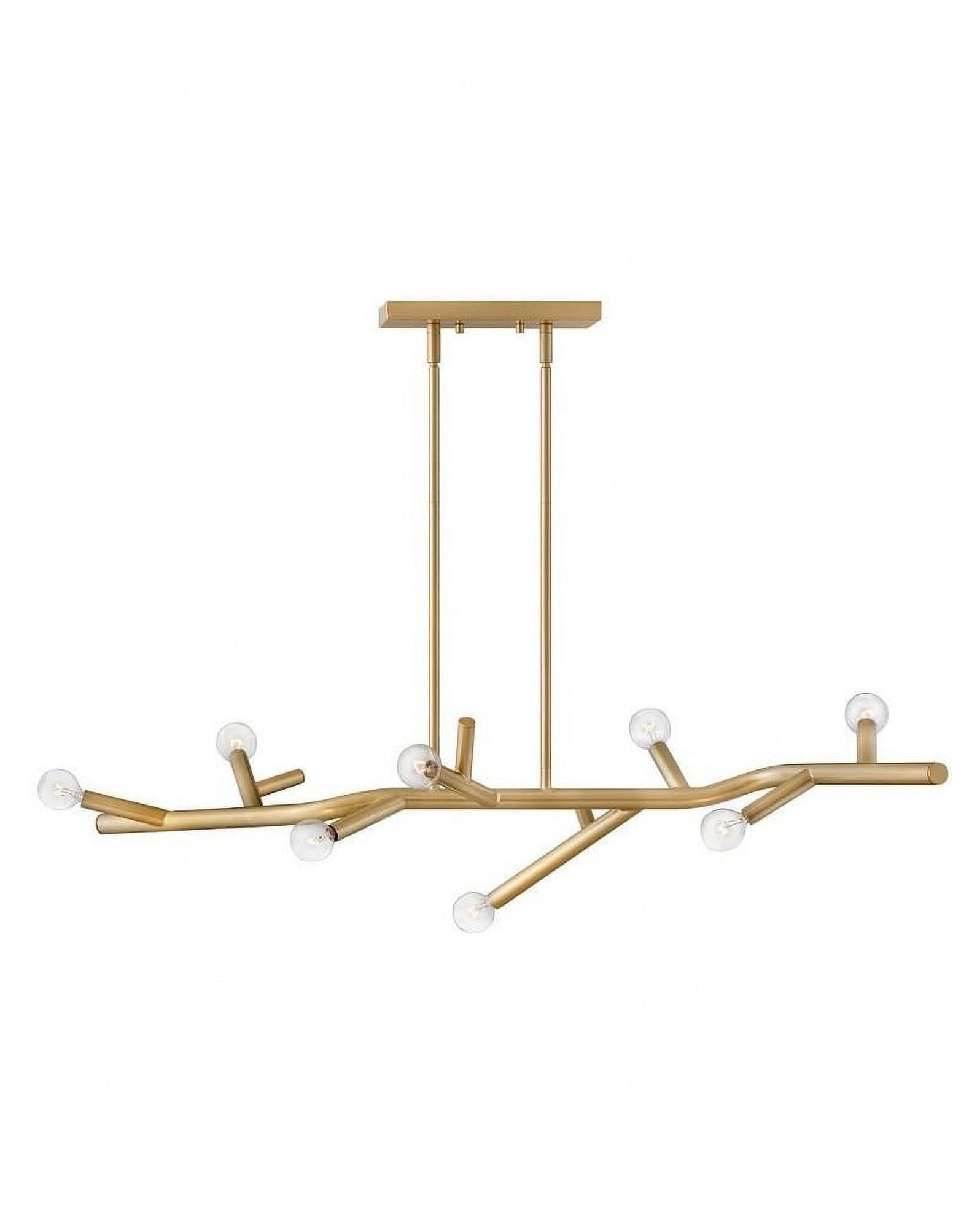 Twiggy Contemporary Light Brass 8-Light Chandelier