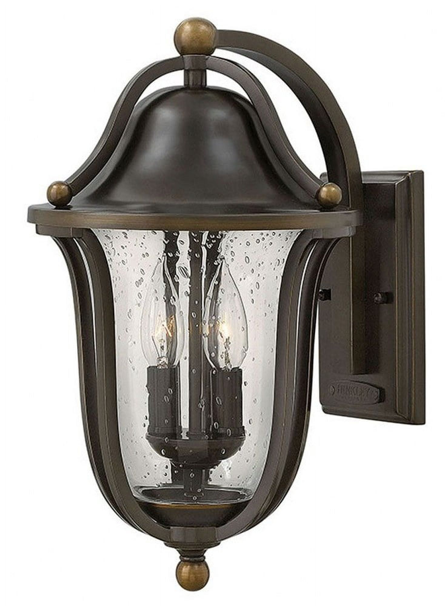 Elegant Olde Bronze Solid Brass 2-Light Outdoor Wall Lantern