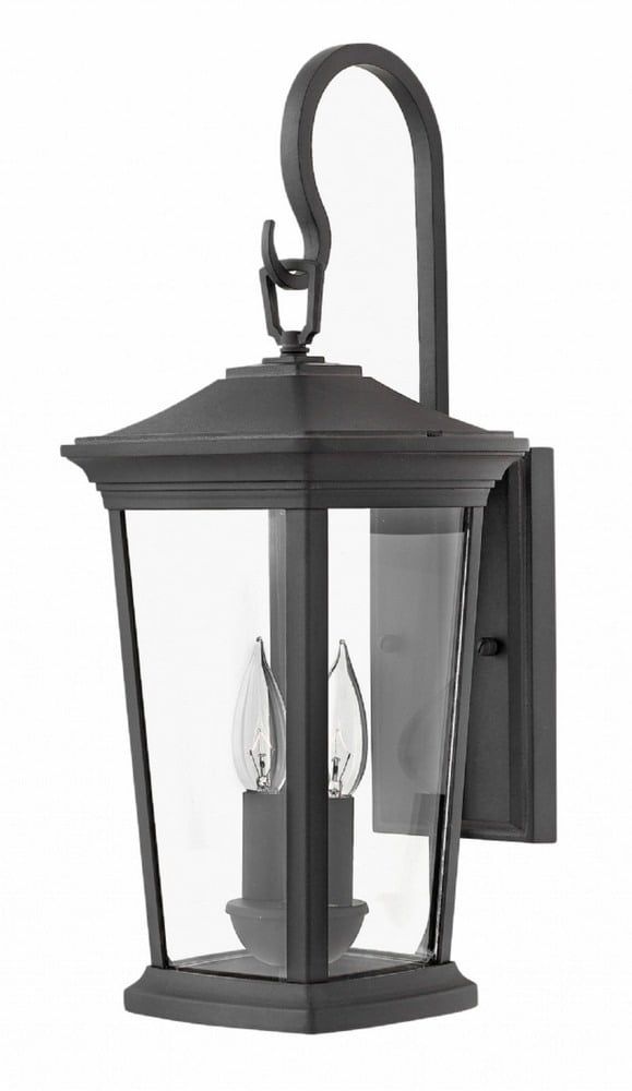 Bromley Elegance 2-Light Museum Black Outdoor Wall Lantern