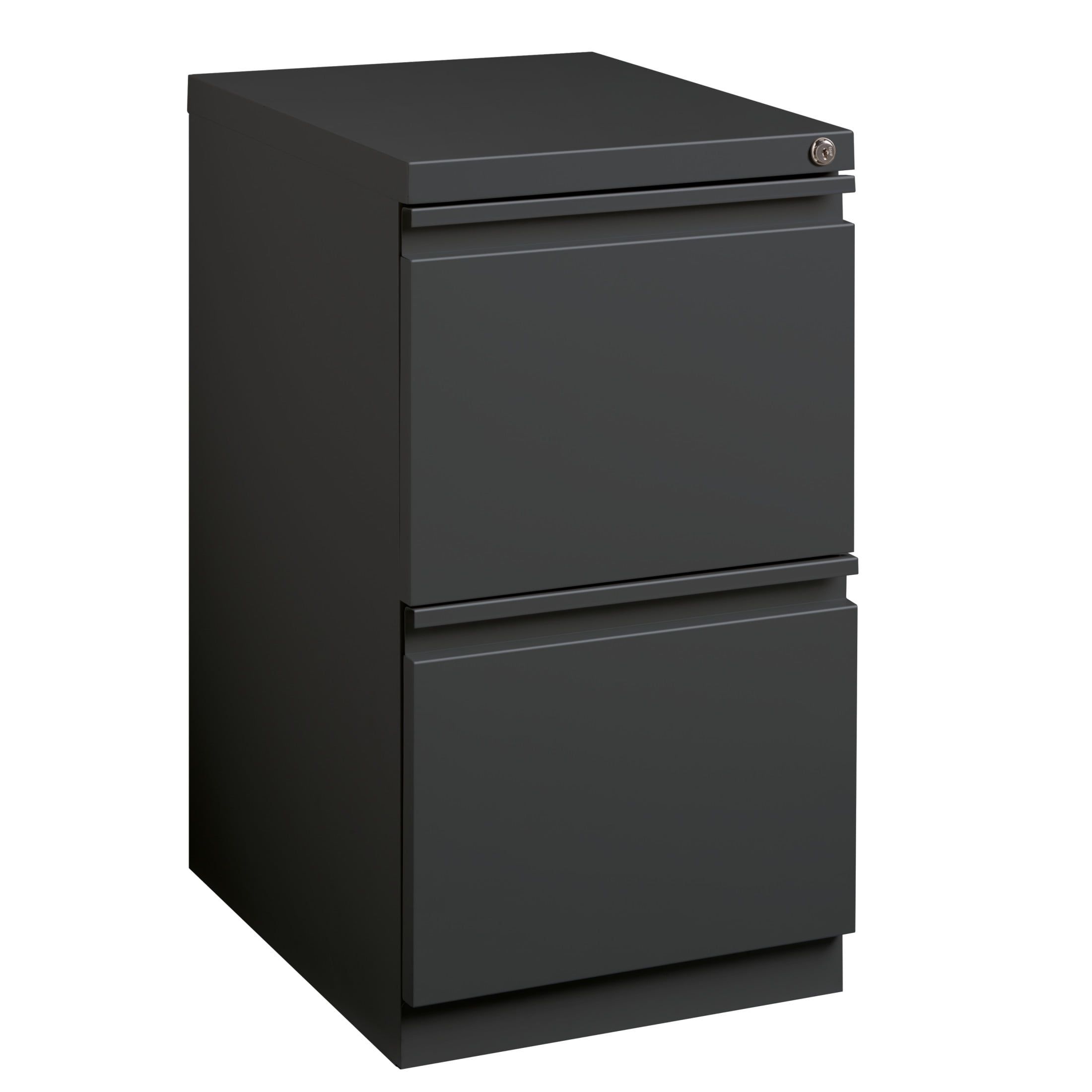 Charcoal 2-Drawer Lockable Mobile Steel File Cabinet