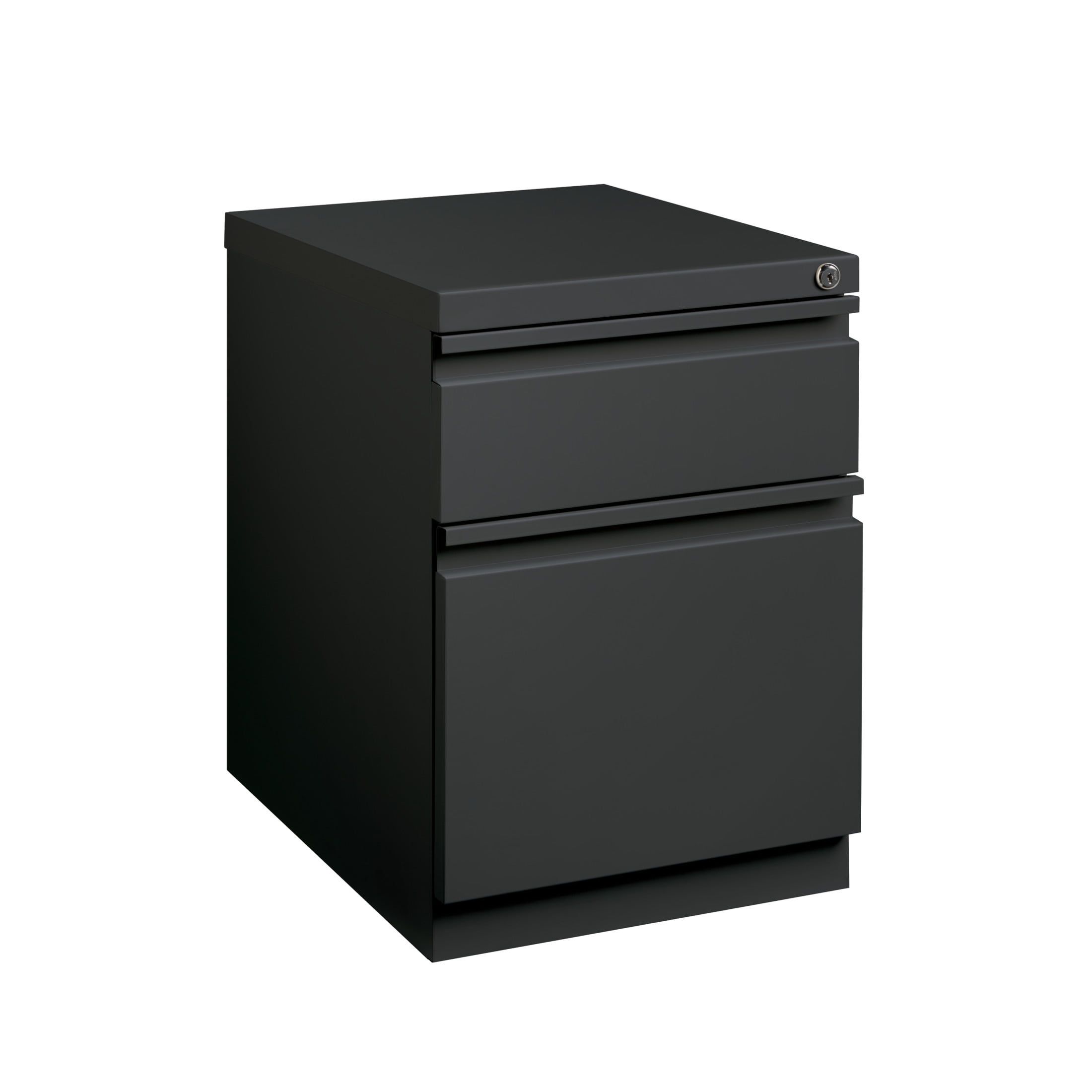 Charcoal Steel Mobile 2-Drawer Lockable File Cabinet