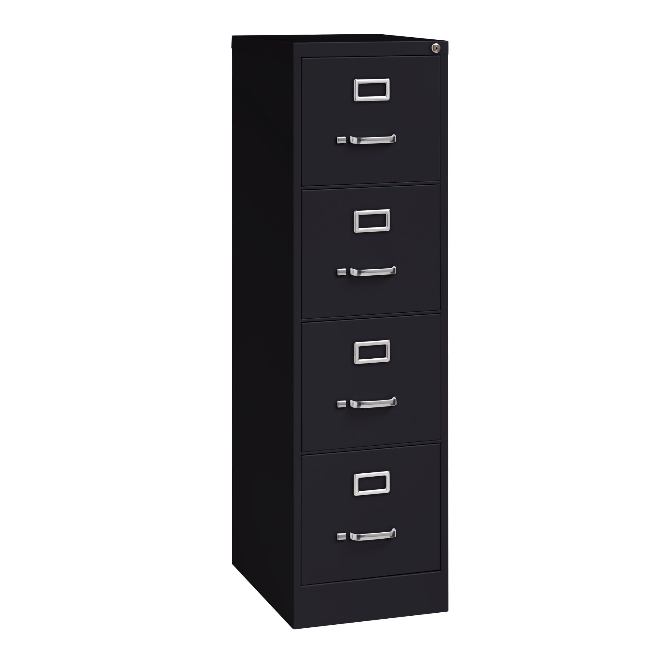 Black 52" 4-Drawer Lockable Vertical File Cabinet