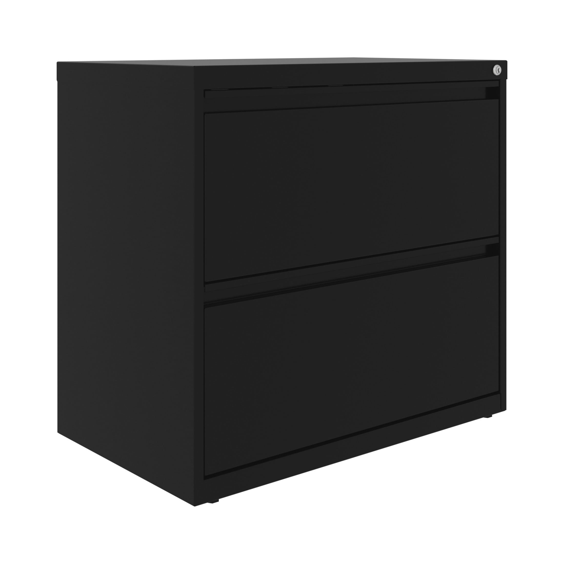 Hirsh Black 30" Wide 2 Drawer Lockable Lateral File Cabinet