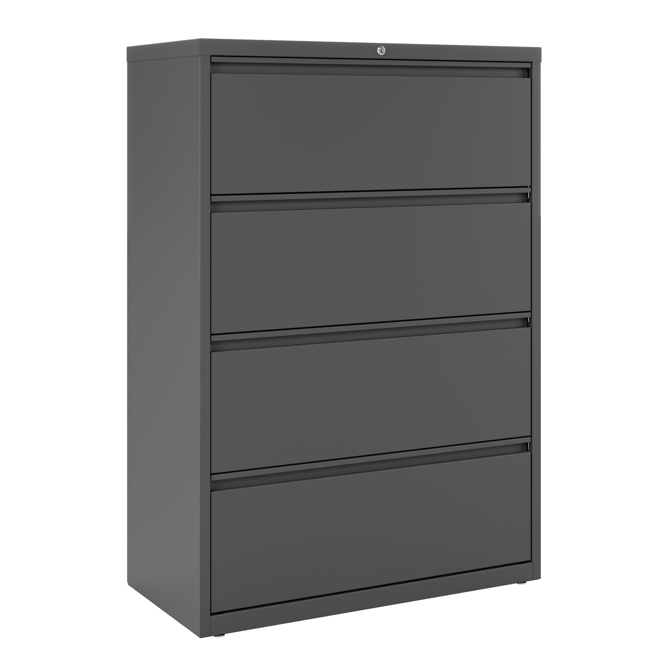 Charcoal 36" Wide 4-Drawer Lockable Fire Resistant Lateral File Cabinet