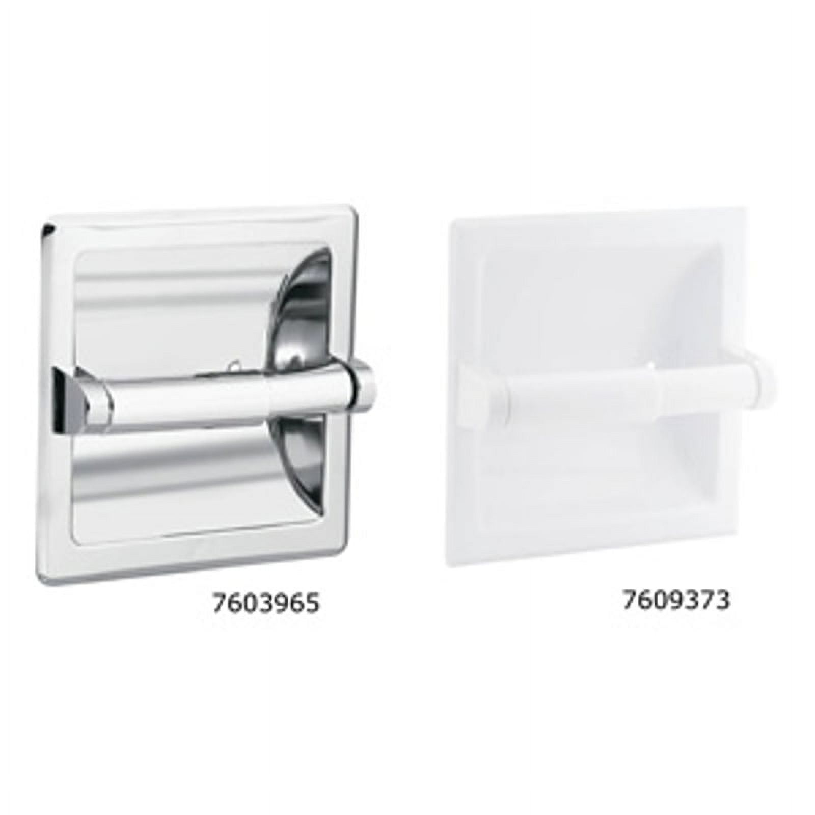 Chrome and White Wall Mount Commercial Paper Holder