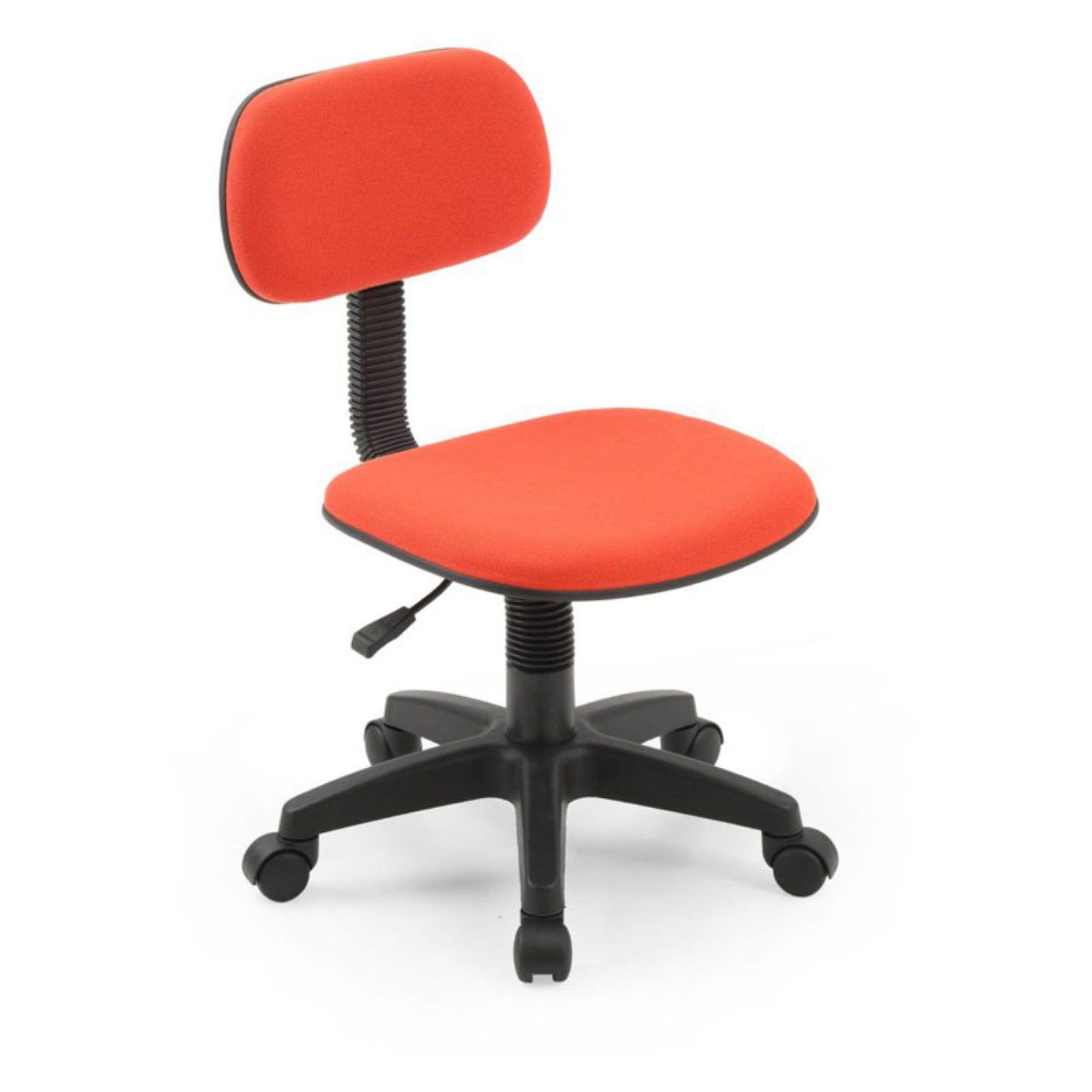 Compact Red Nylon Swivel Task Chair with Adjustable Height