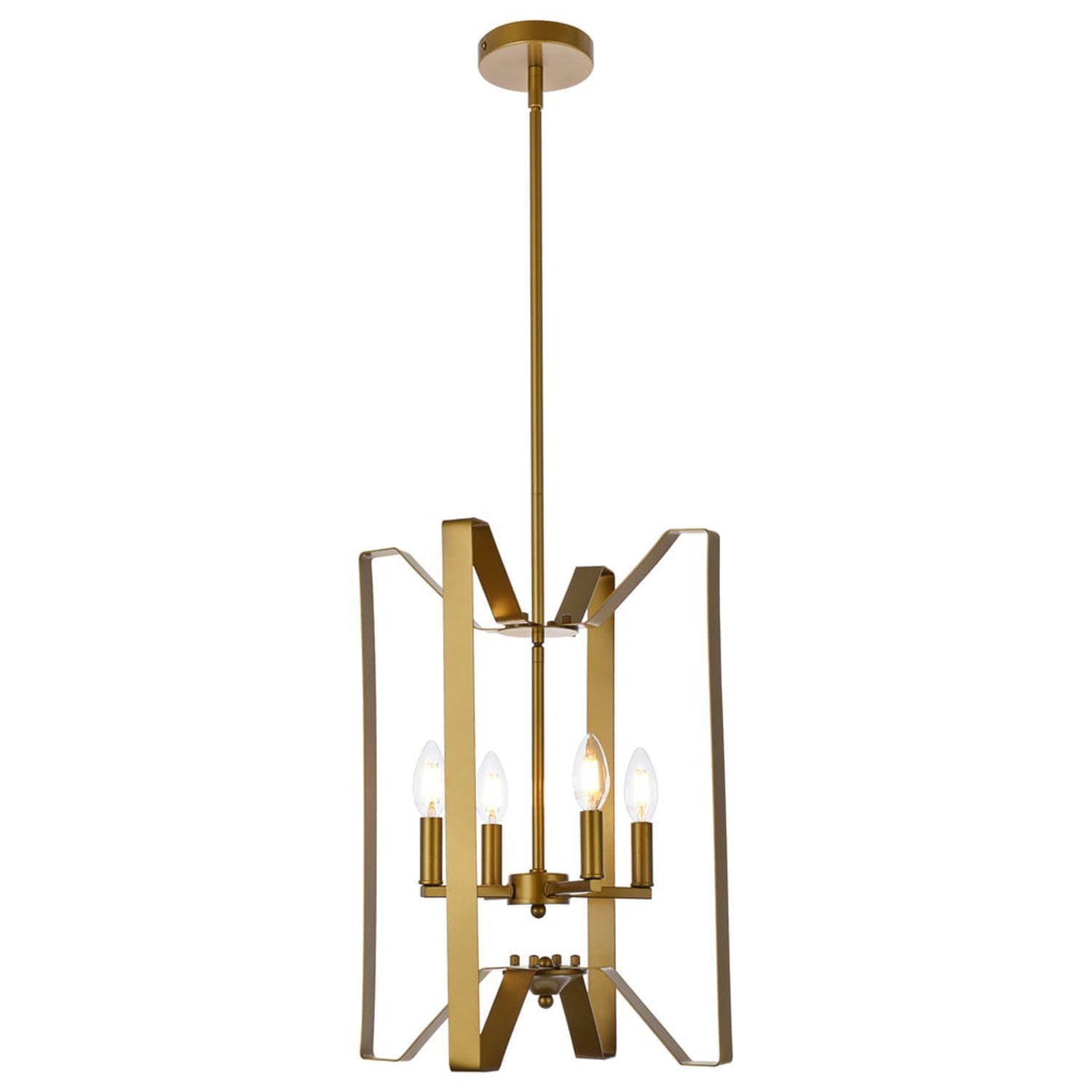 Hoffman Brass Adjustable 4-Light Pendant Fixture