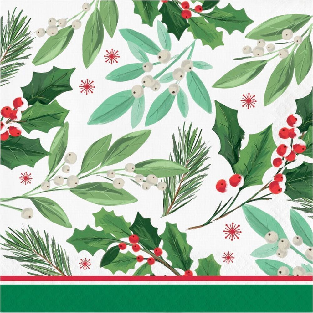 Holly Jolly Christmas 2-Ply Luncheon Napkins