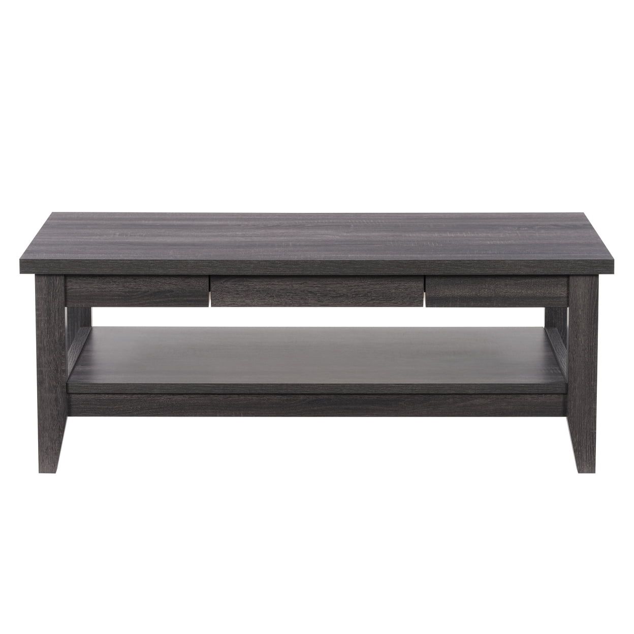 Hollywood Dark Gray Rectangular Coffee Table with Hidden Storage