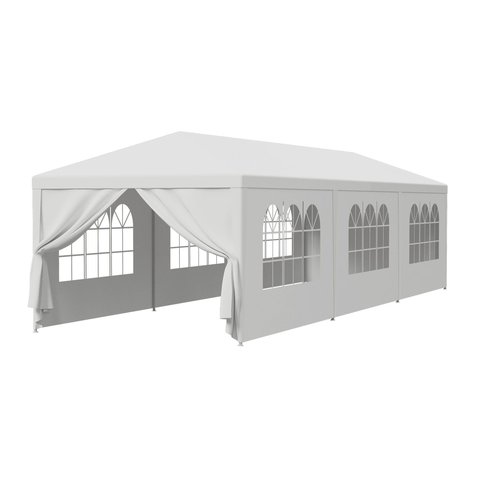 10x30FT White Outdoor Canopy Tent with Removable Sidewalls