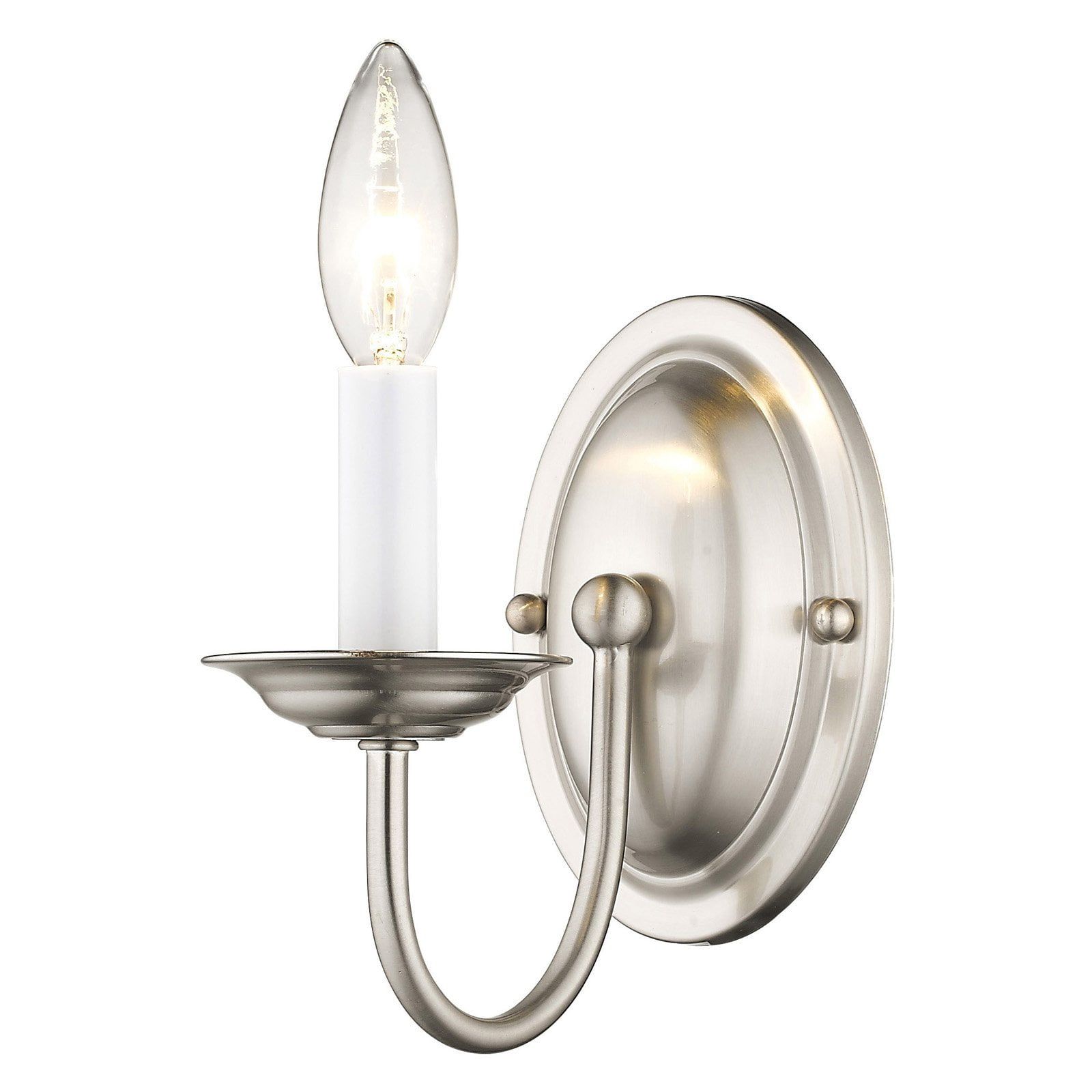 Brushed Nickel 1-Light Dimmable Wall Sconce