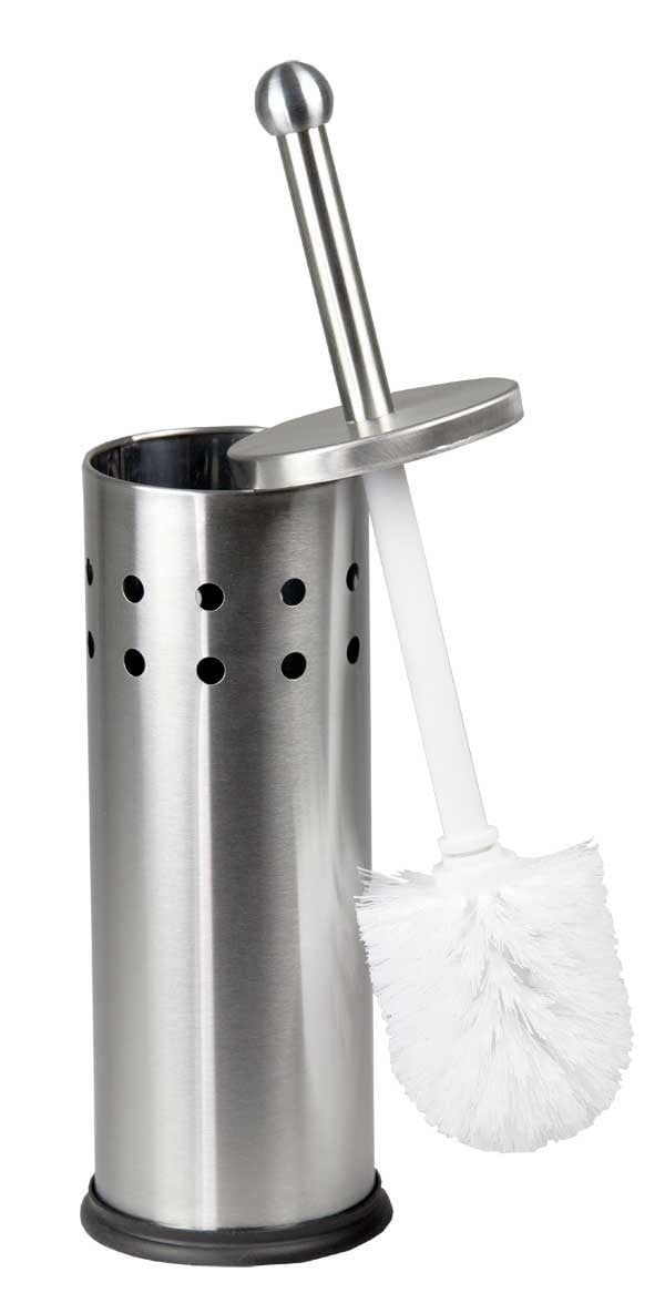 Stainless Steel Vented Toilet Brush and Holder Set