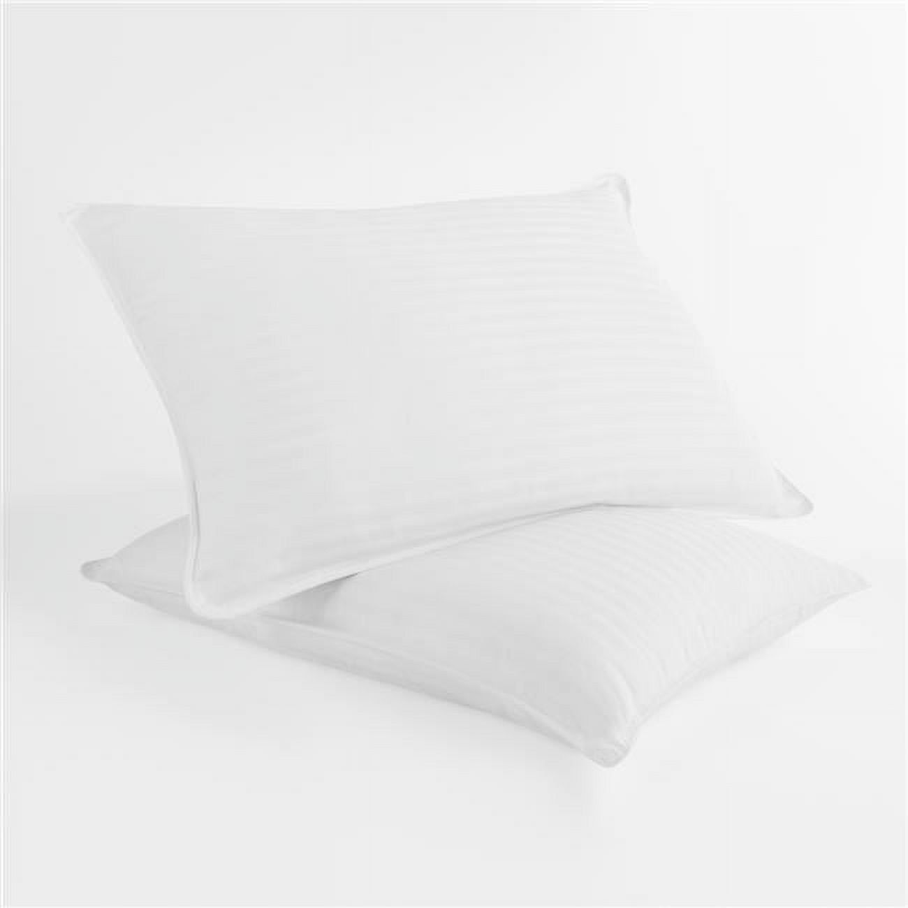 King Size White Memory Foam Gel Fiber Bed Pillows - Set of 2