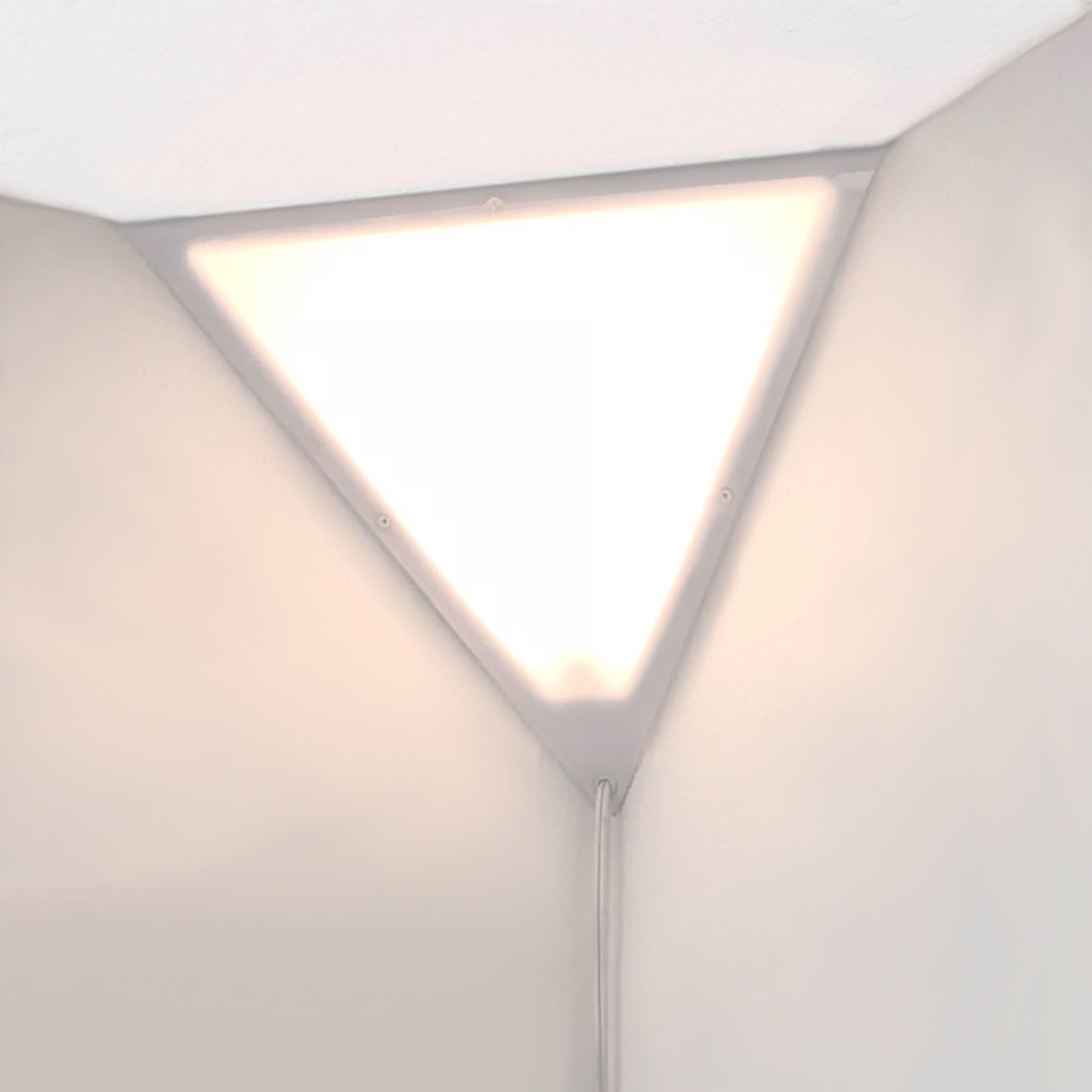 Beacon 16" White Metal and Acrylic Triangle Corner Light