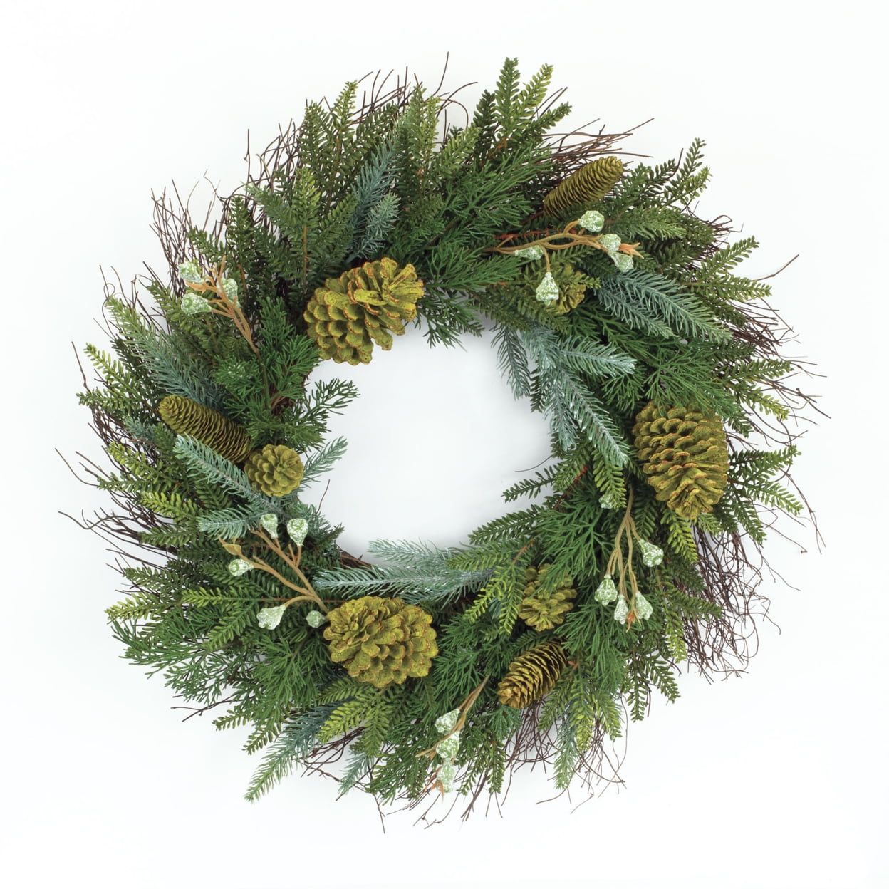 Elegant Mixed Pine and Pinecone 23" Outdoor Wreath