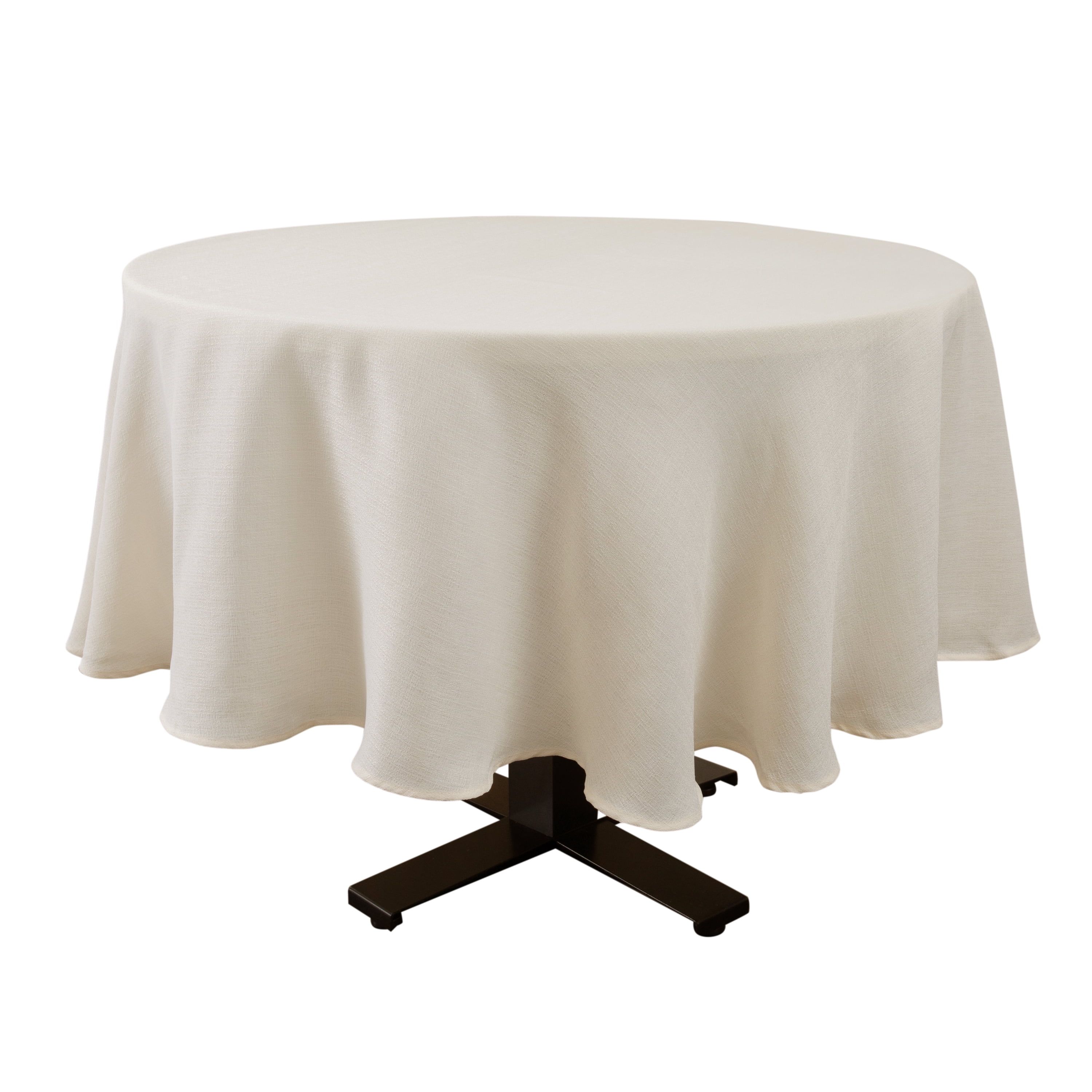 Home Details Chic & Rustic 70" Round Polyester Tablecloth in Cashmere