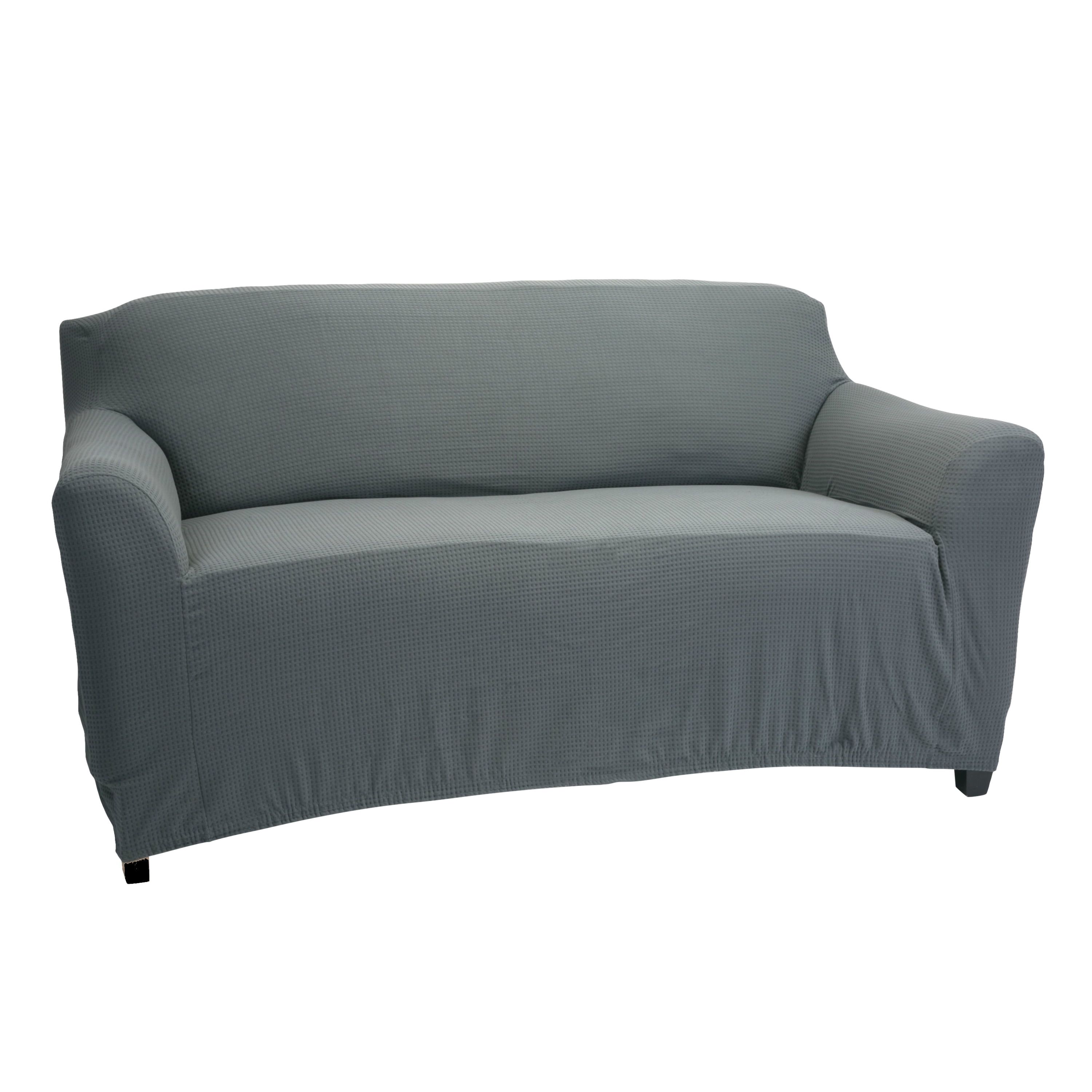 Pixel Stretch 63'' Gray Polyester Sofa Slipcover