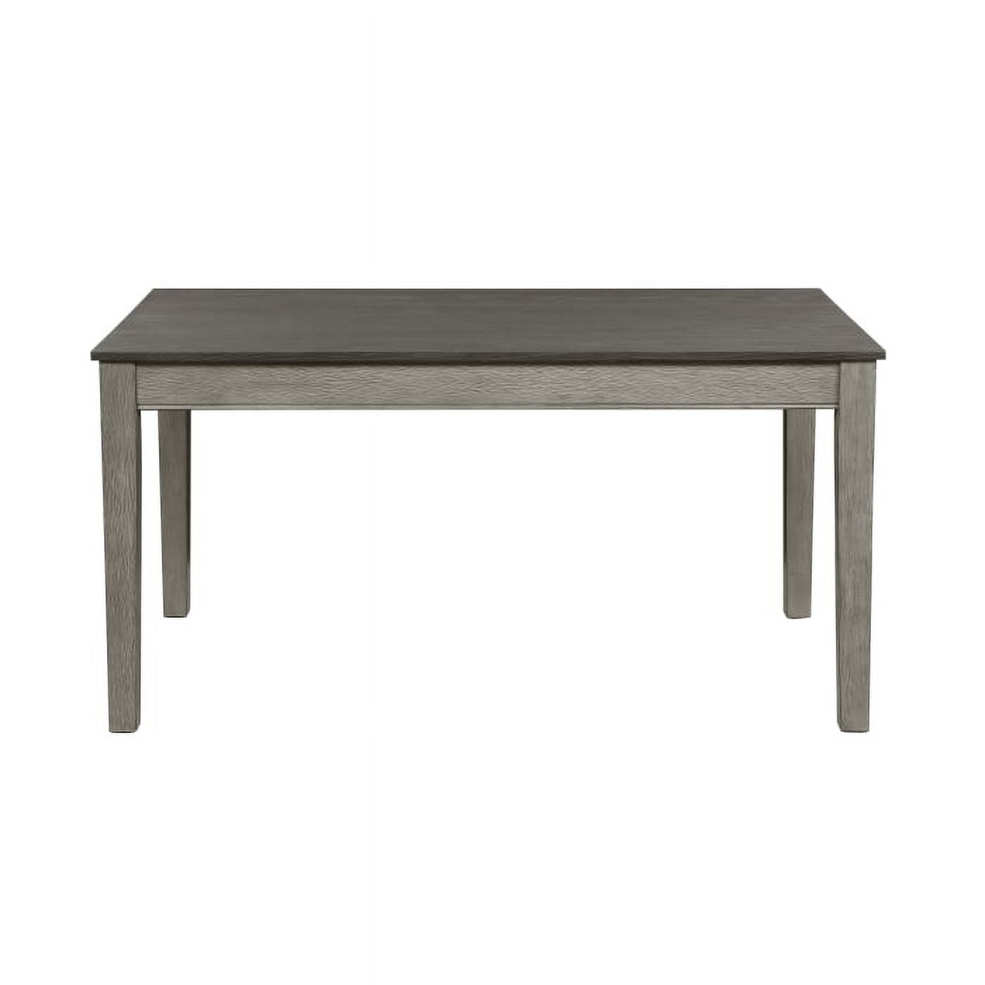 Gray Oak Rectangular Dining Table with Tapered Legs