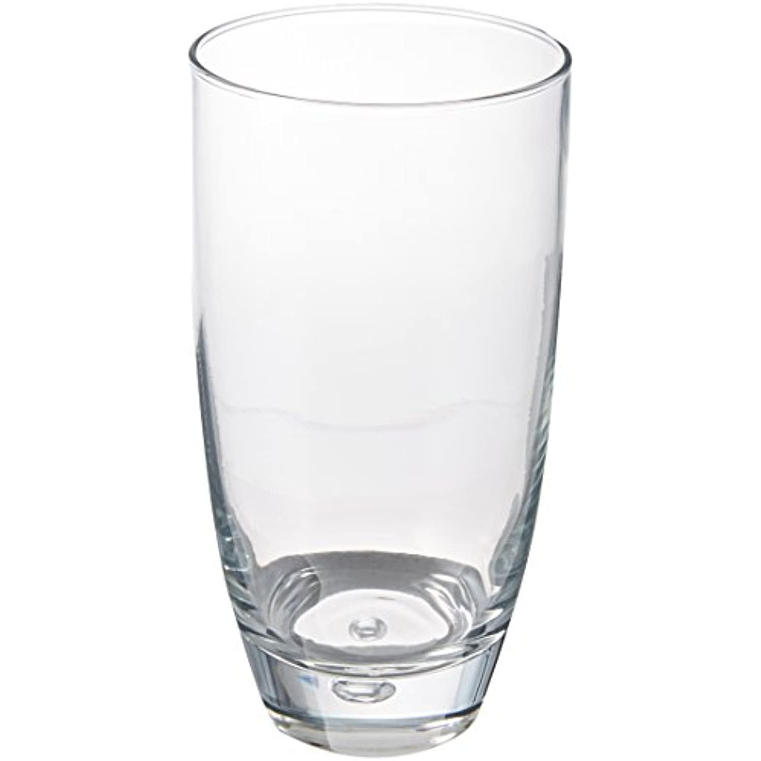 Clear Glass Modern Round 16oz Hiball Set of 4