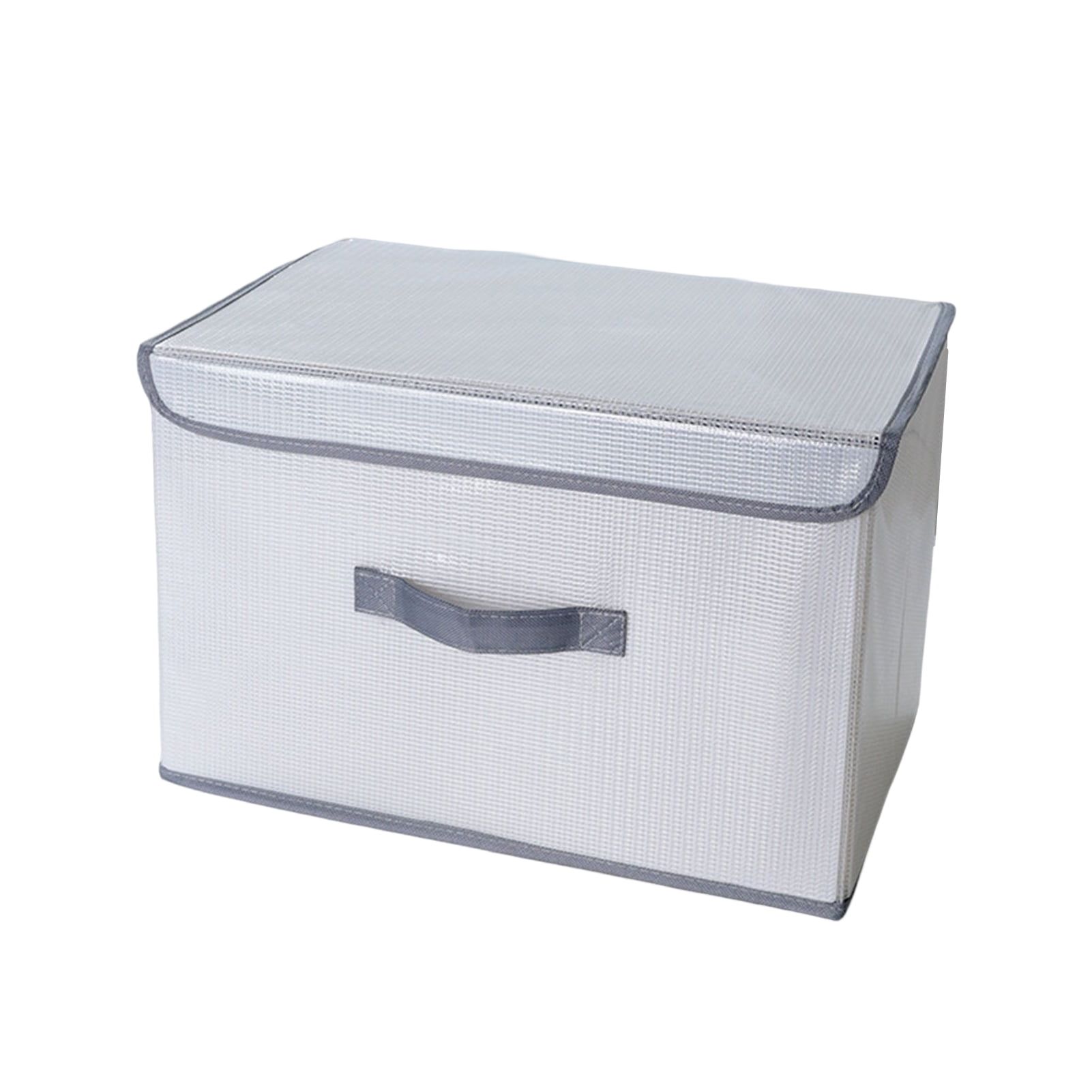 Large Gray Foldable Plastic Lidded Storage Box