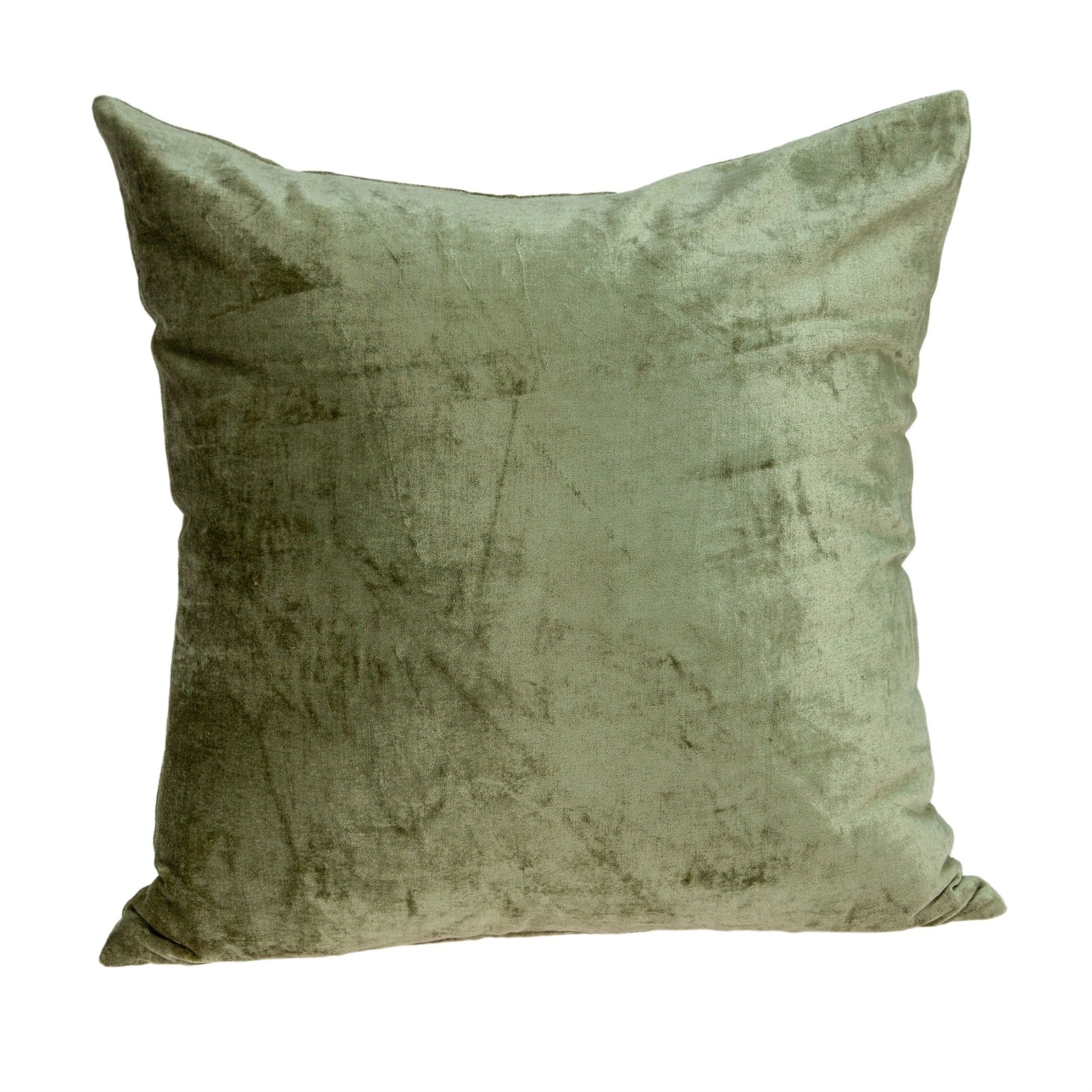 Olive 18" x 18" Cotton Viscose Pillow with Poly Insert