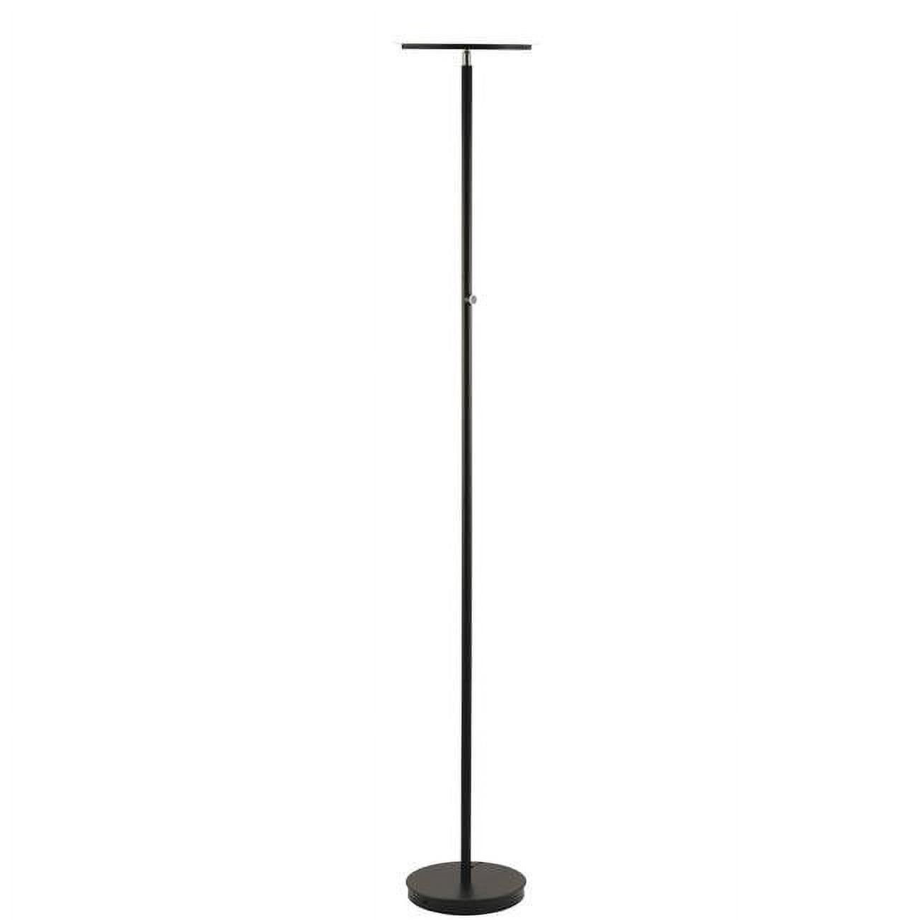 Black Metal Touch LED Arc Floor Lamp