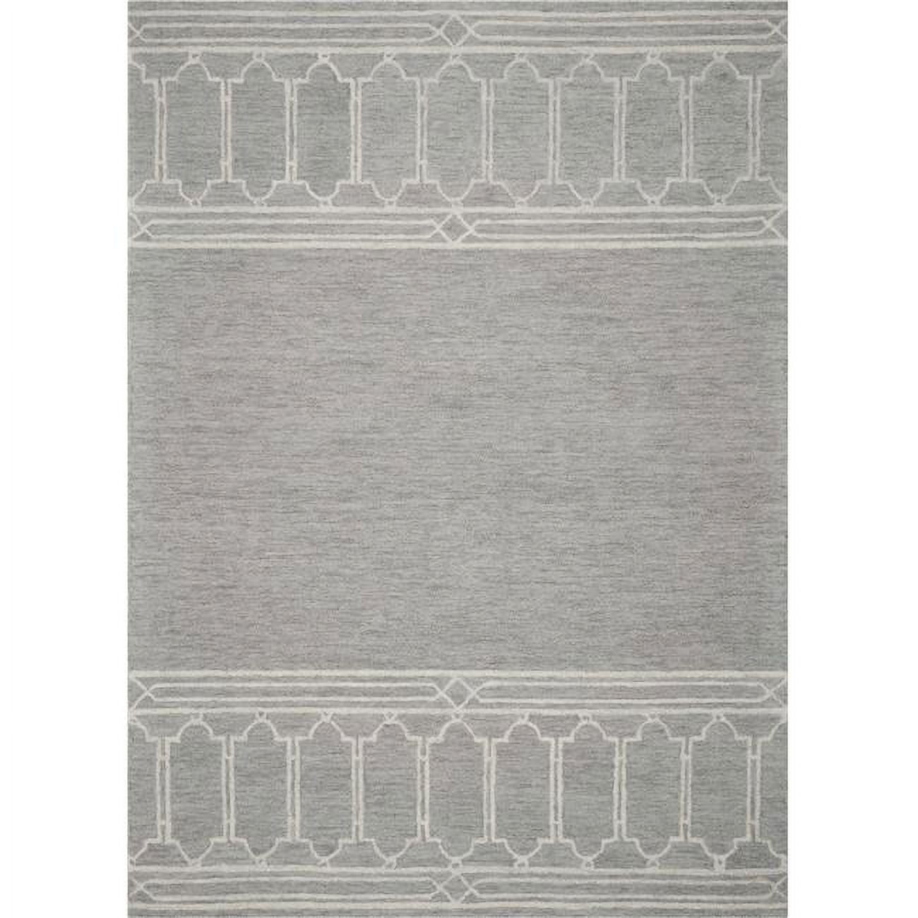 Hand-Hooked Marciga 3' x 5' Grey Wool Area Rug