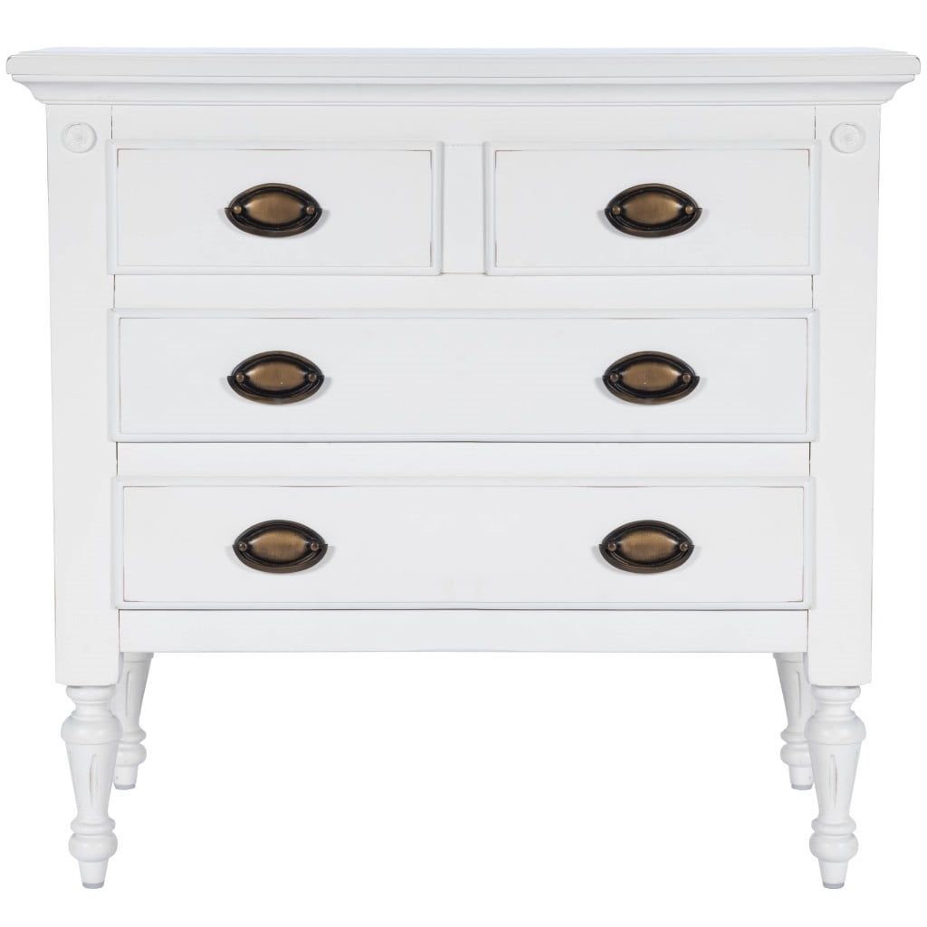 Easterbrook Classic White Mango Wood 4-Drawer Chest