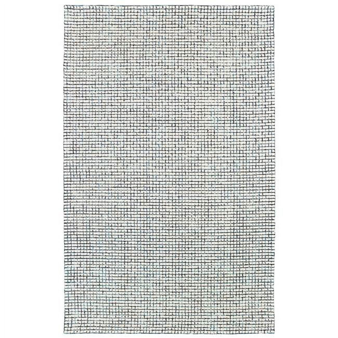 Ivory Elegance Hand-Loomed Wool 8' x 10' Rectangular Rug