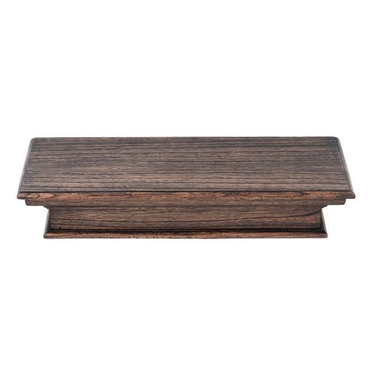 Elegant Black Wash 23" Solid Wood Floating Wall Shelf