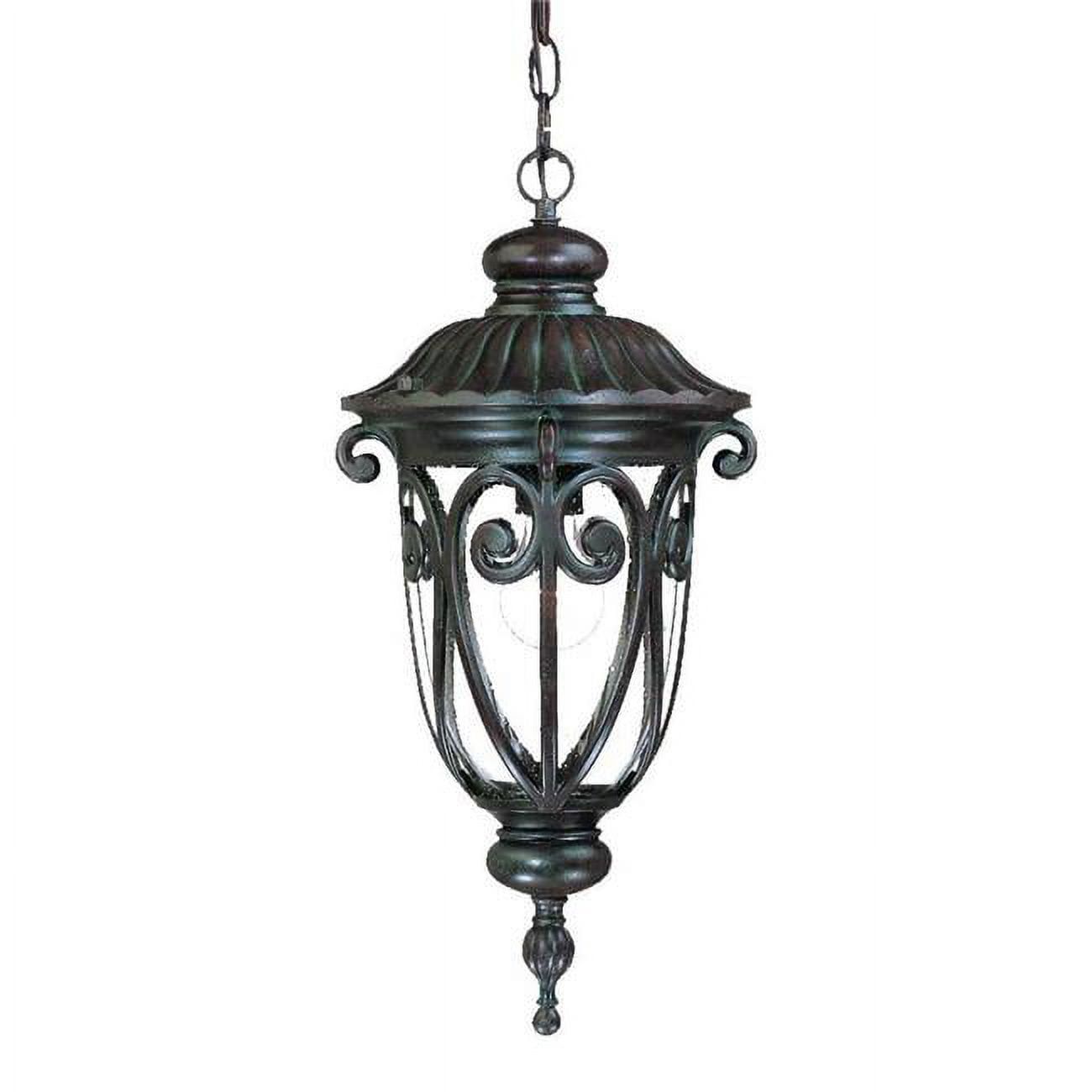 Naples Elegance Marbelized Mahogany Cast Aluminum Hanging Light