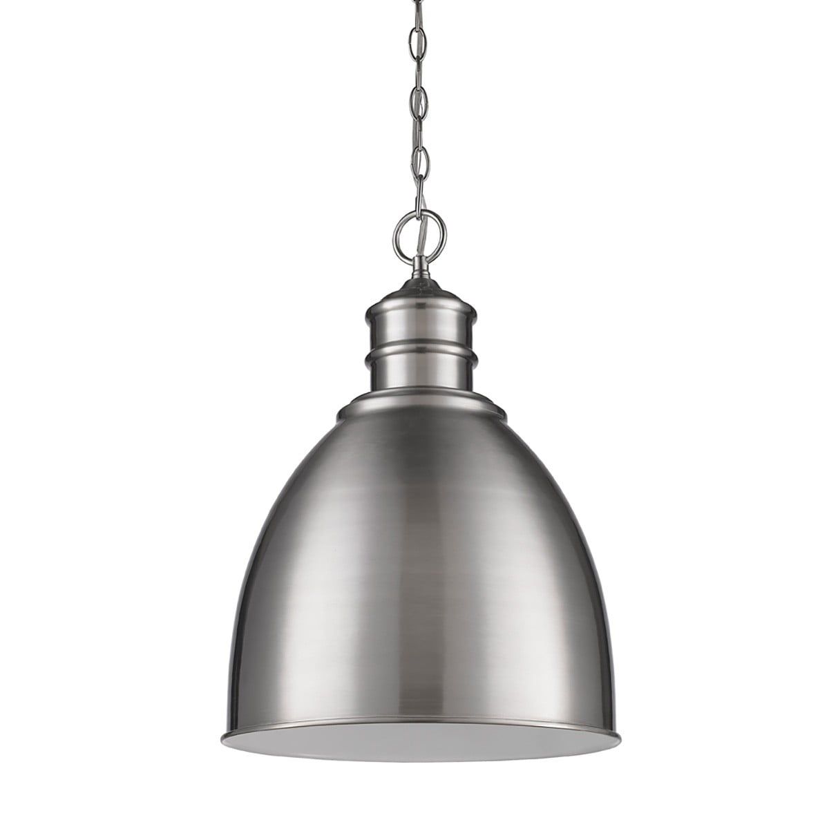 Colby 25'' Satin Nickel Pendant with Gloss White Shade