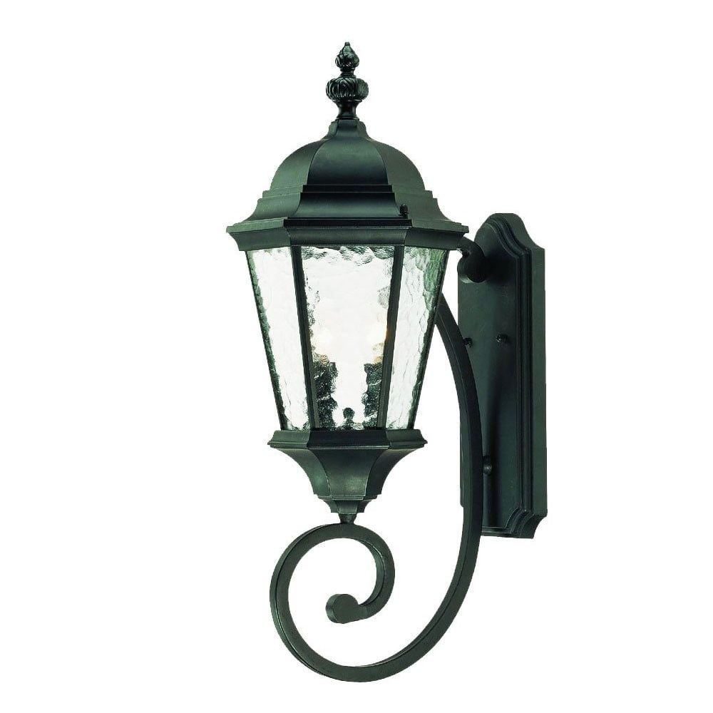 Telfair Matte Black Carousel Lantern Wall Light