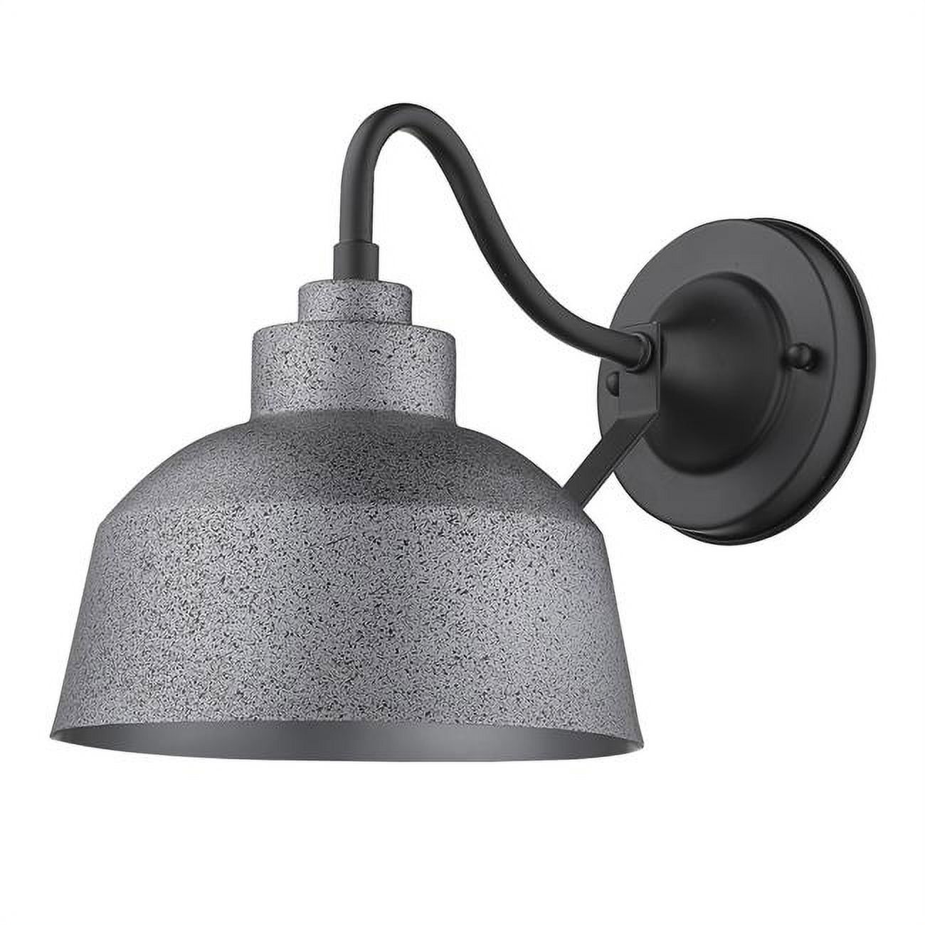 Barnes 1-Light Gray and Black Metal Wall Light