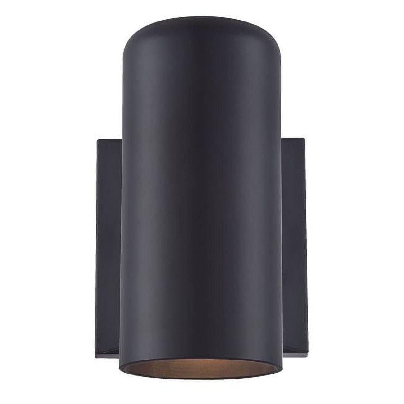 Sleek Matte Black Cylinder Wall Sconce for Modern Spaces