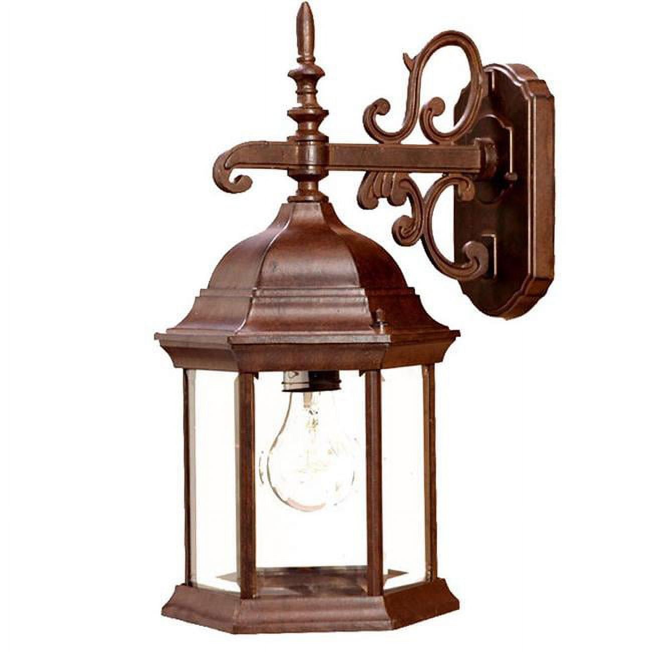 Madison Brown Glass Lantern Swing Arm Wall Light