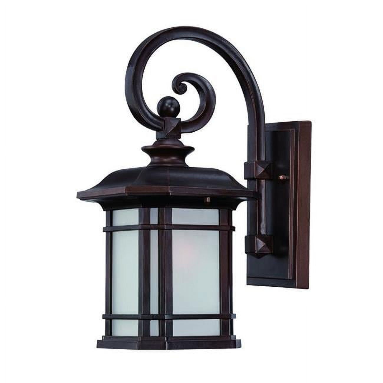 Somerset Antique Bronze Frosted Linen Glass Outdoor Lantern