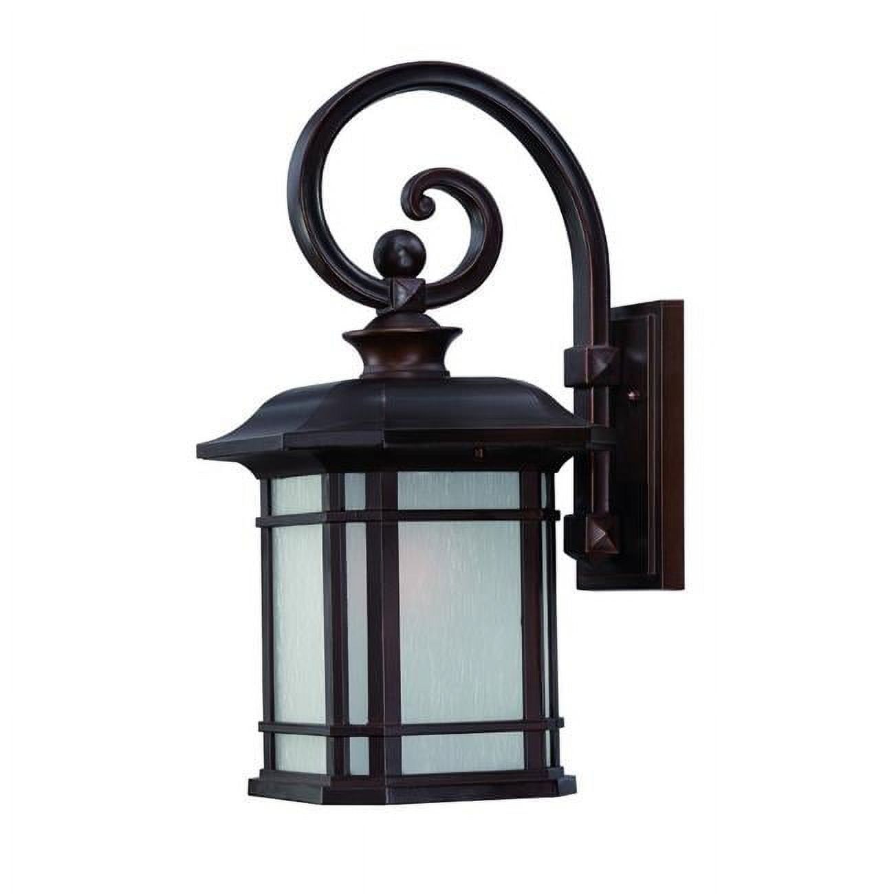 XL Antique Bronze Frosted Linen Glass Outdoor Lantern Light