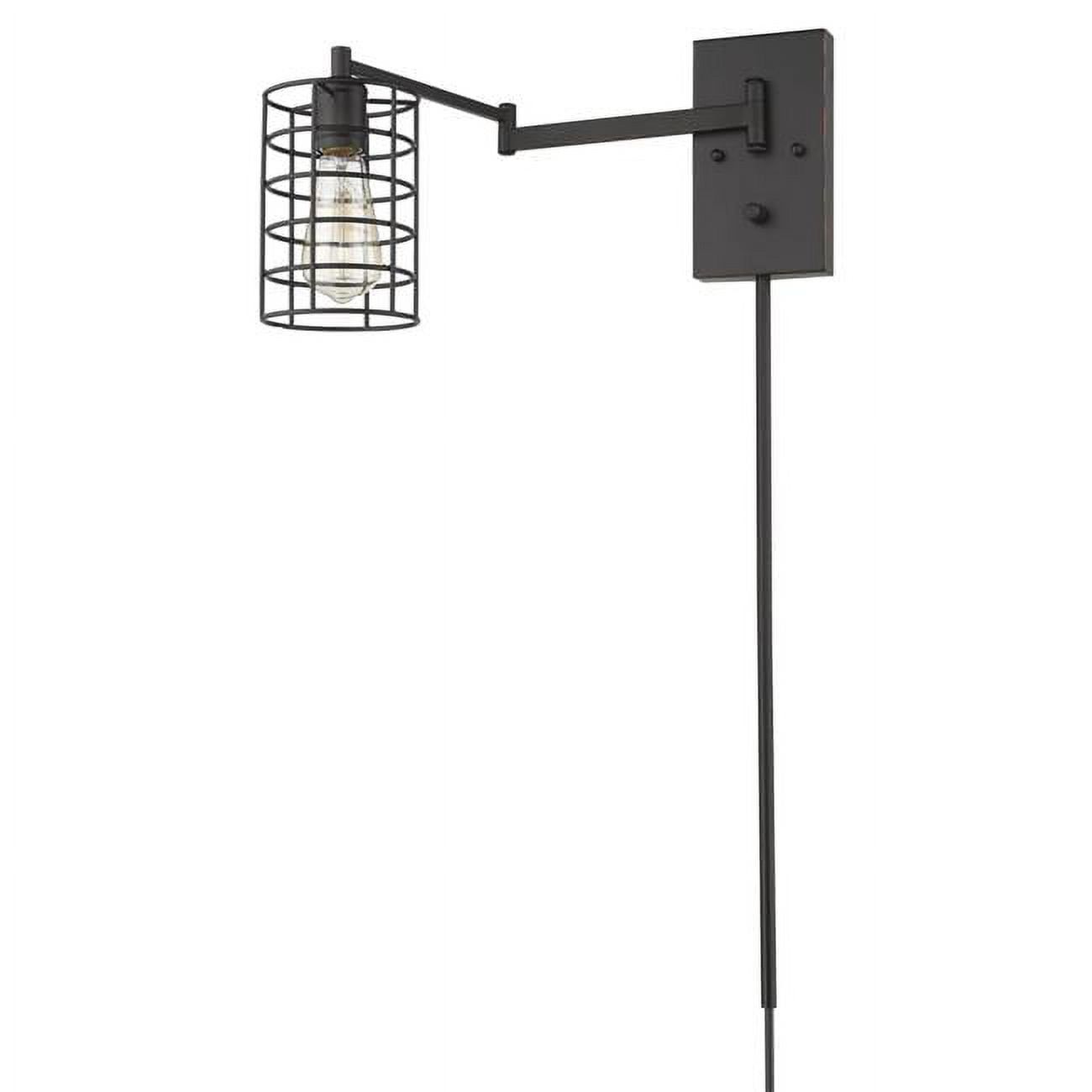 Jett Industrial Bronze Cylinder Plug-In Sconce