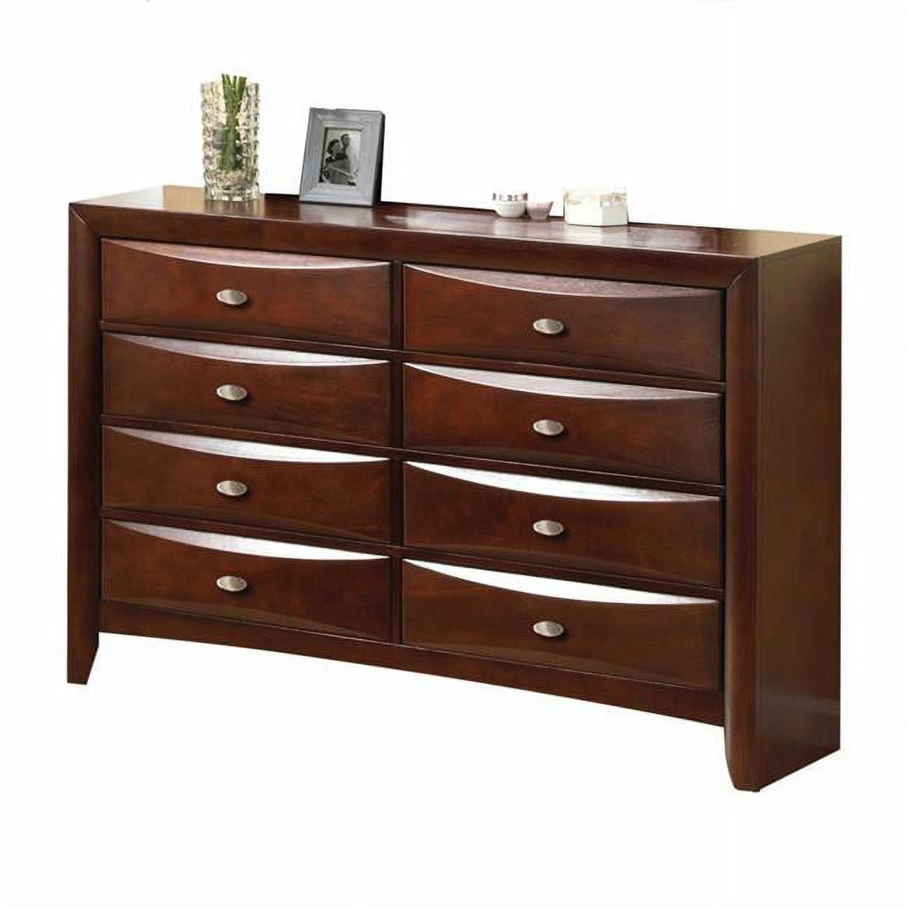 Espresso Double Dresser with Dovetail Drawers 59" Wide