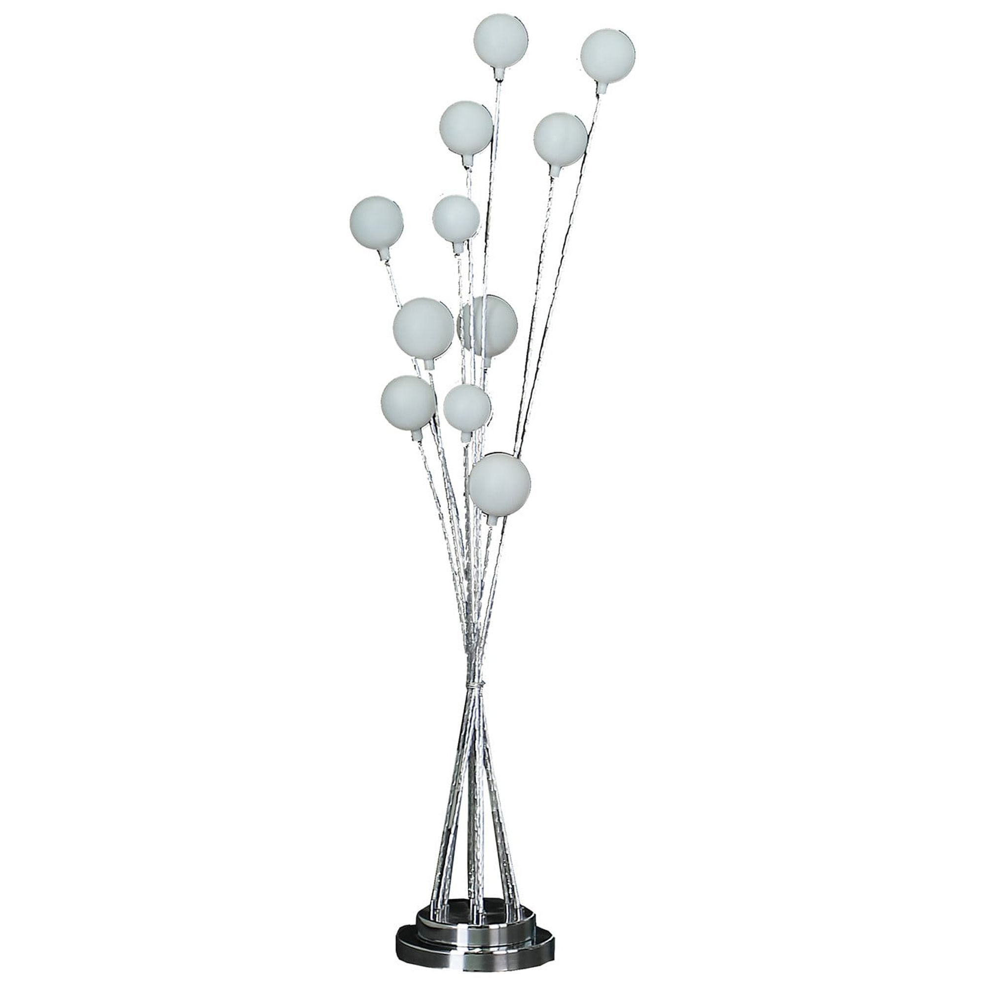 46" Silver Multi-Light LED Novelty Floor Lamp