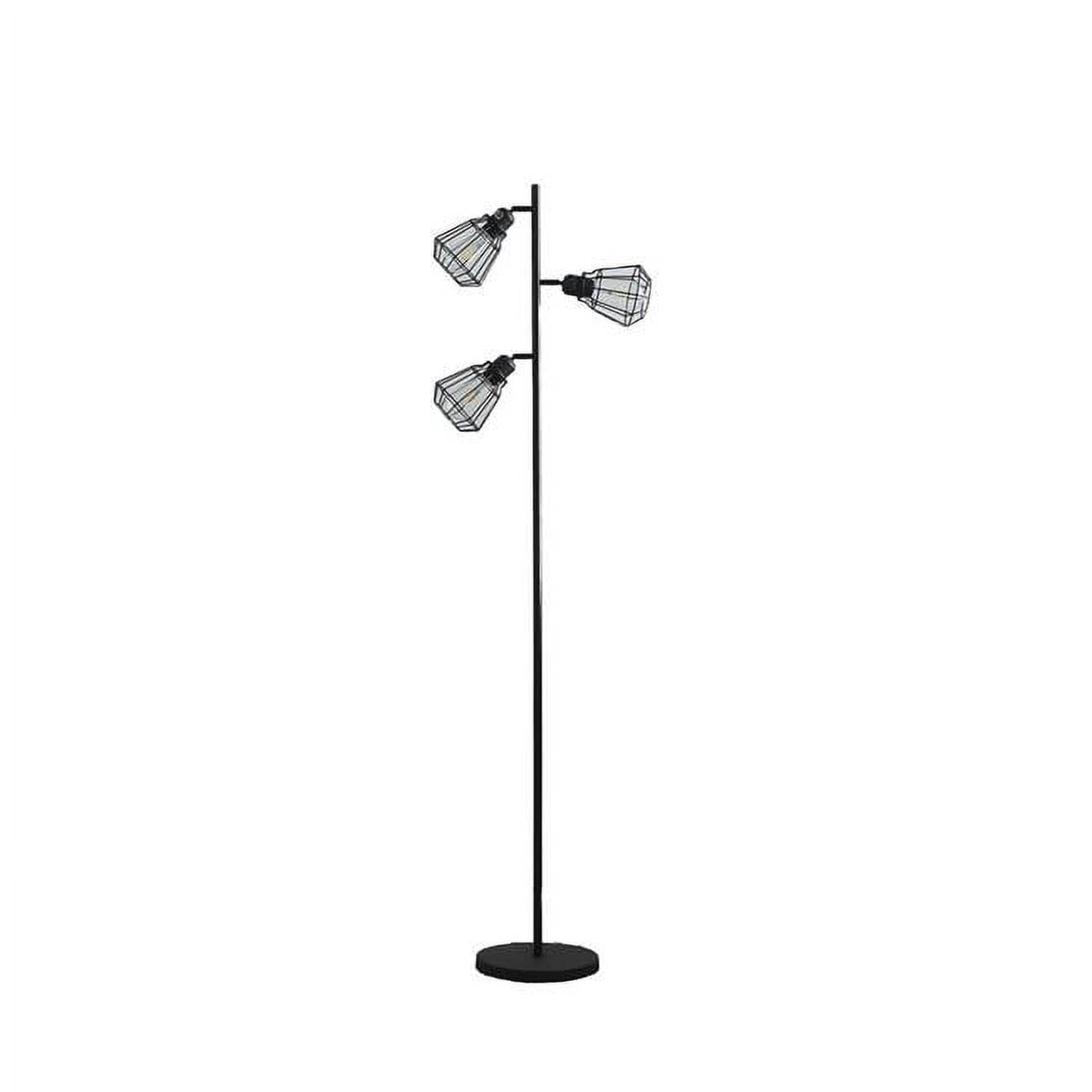 Edison Black Adjustable 66" Tree Floor Lamp with Metal Base