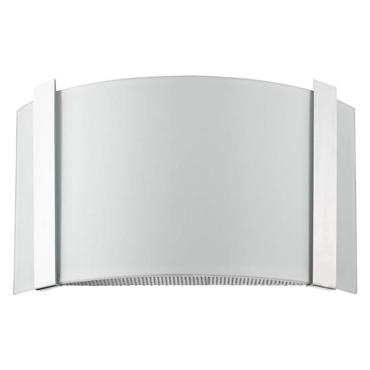 Polished Chrome ADA Wall Sconce with Frosted Glass Shade