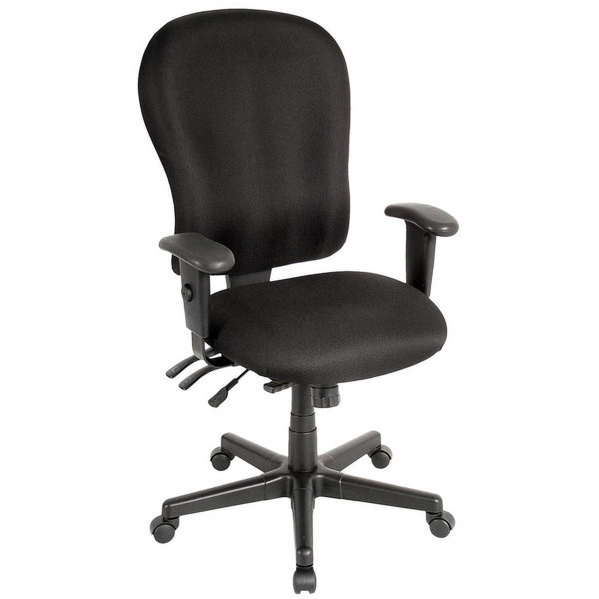 ErgoFlex 40.5" Navy and Black Adjustable Task Chair with Fabric Upholstery