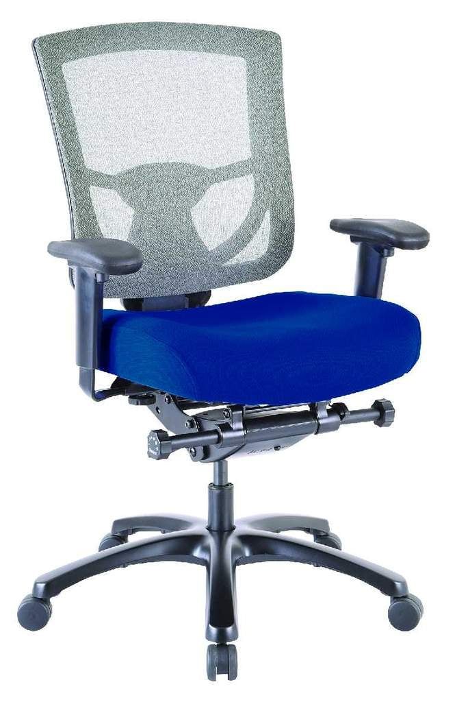 Adjustable 39.8'' Blue Mesh-Back Task Chair with Swivel