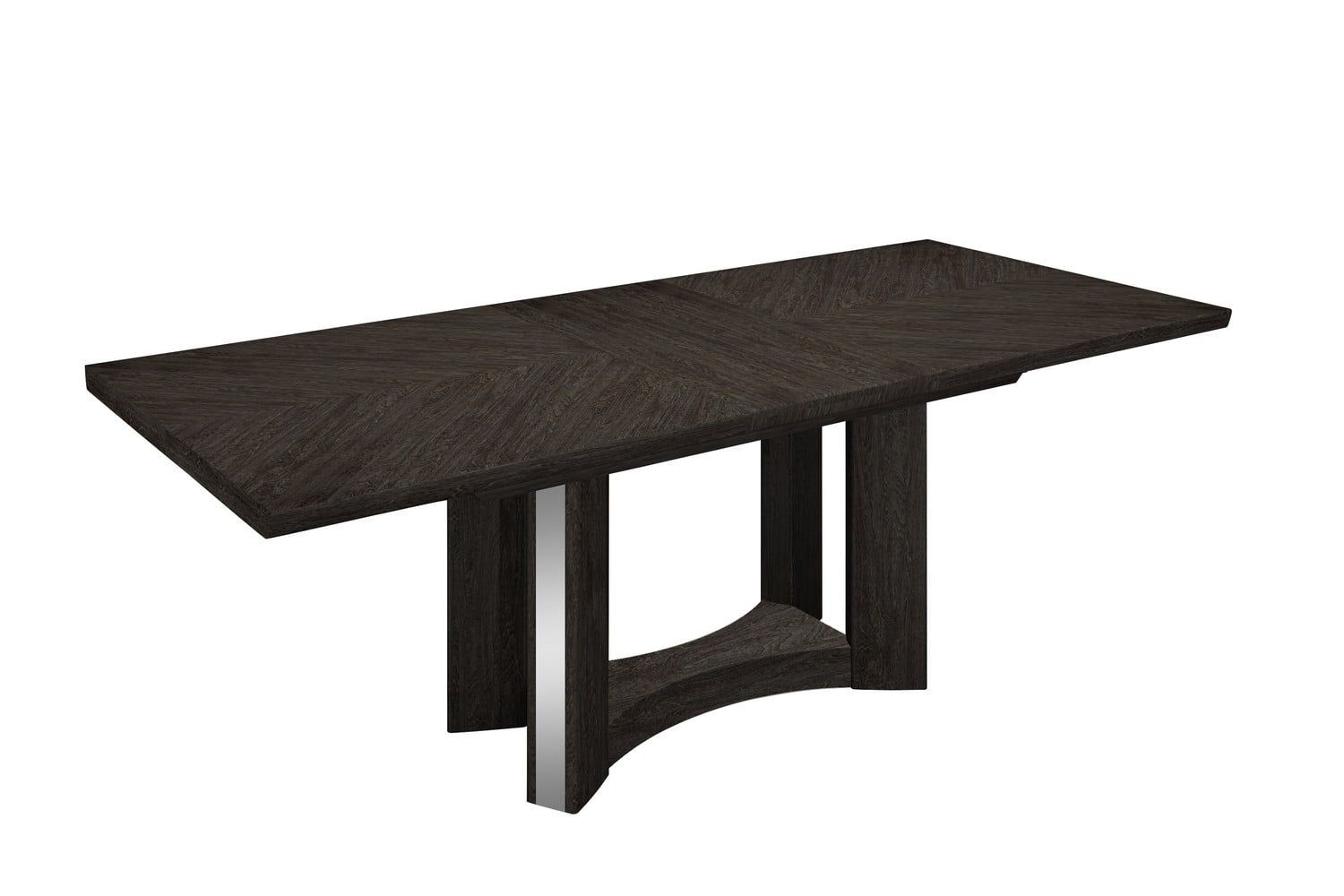 Contemporary Mid-Century 98" Gray Wood Dining Table