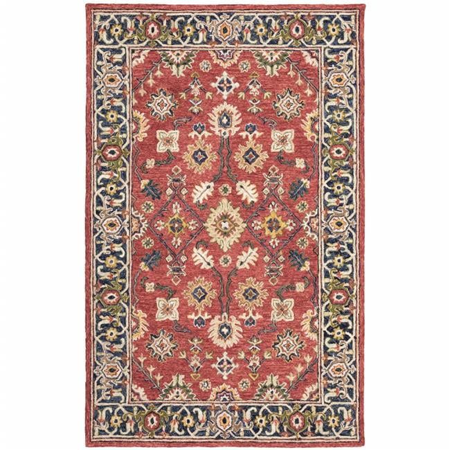 Handmade Red Wool Bohemian 10' x 13' Area Rug